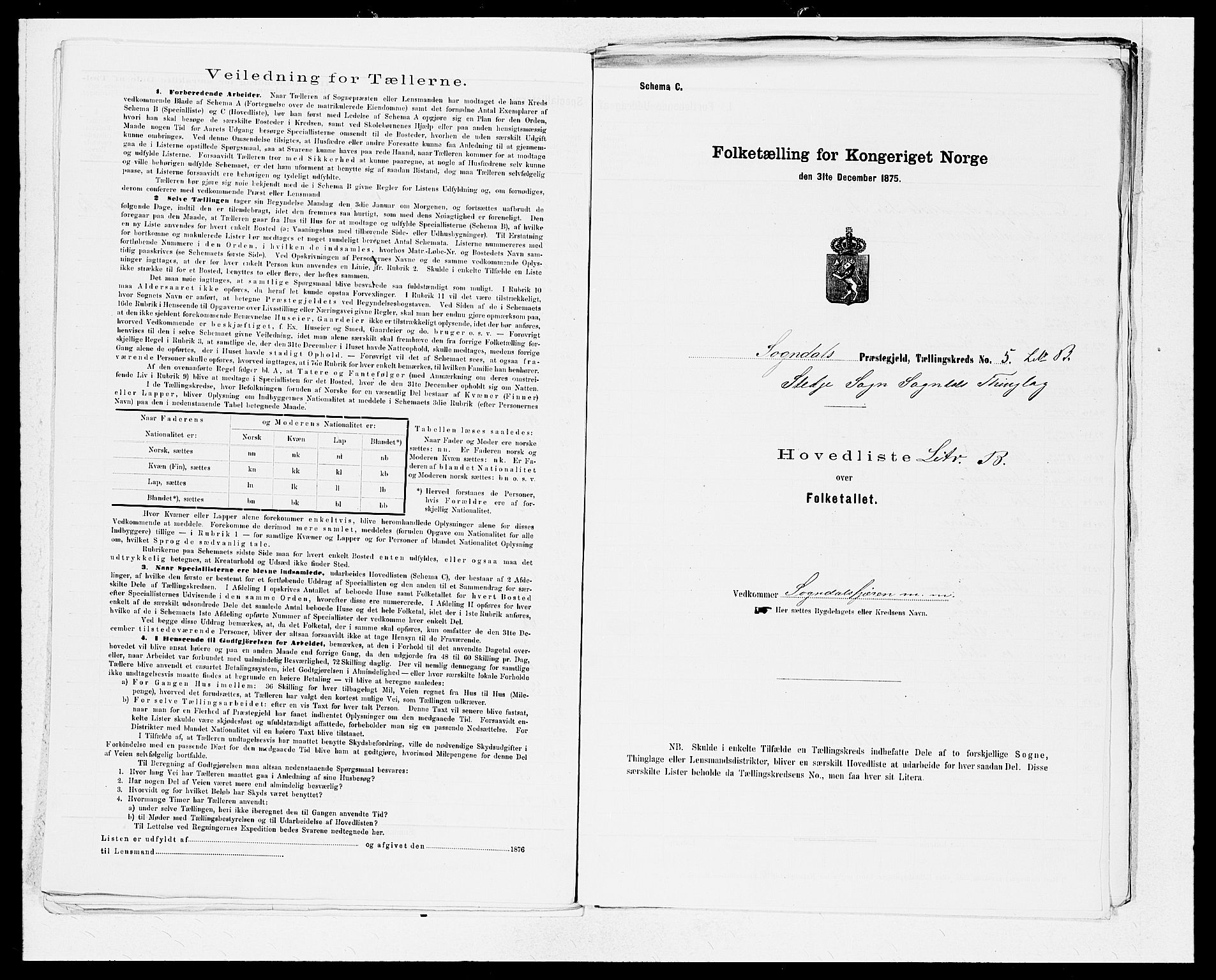 SAB, 1875 census for 1420P Sogndal, 1875, p. 14