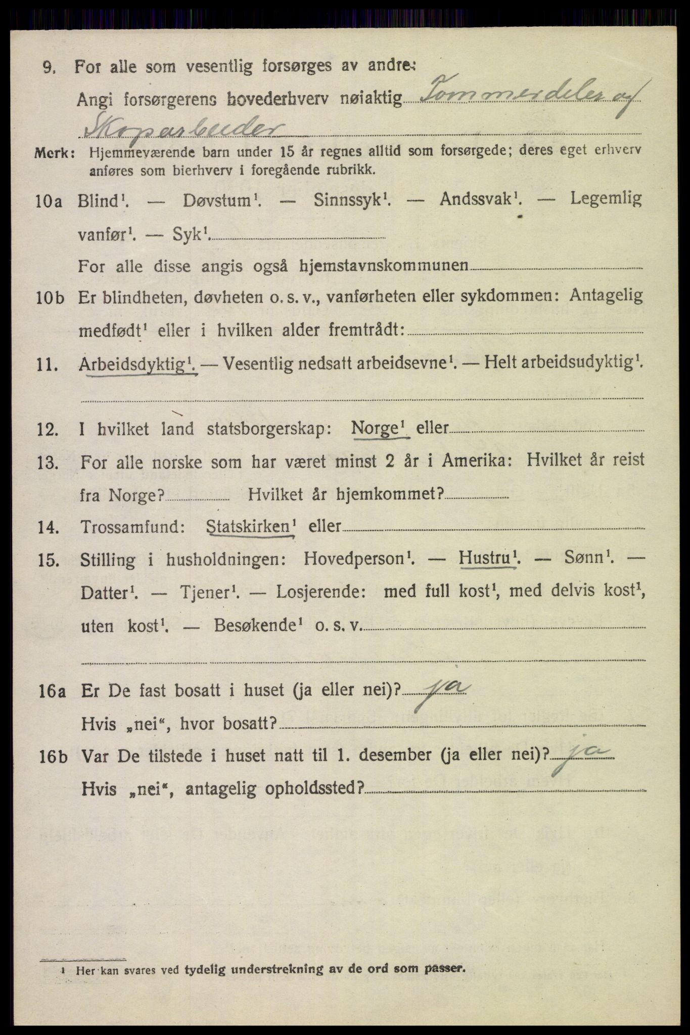 SAH, 1920 census for Jevnaker, 1920, p. 1418