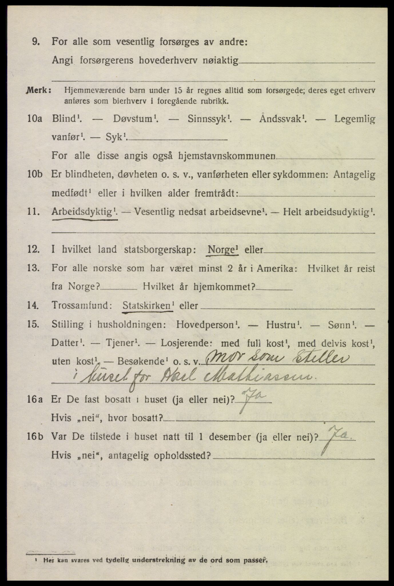 SAK, 1920 census for Sør-Audnedal, 1920, p. 6710
