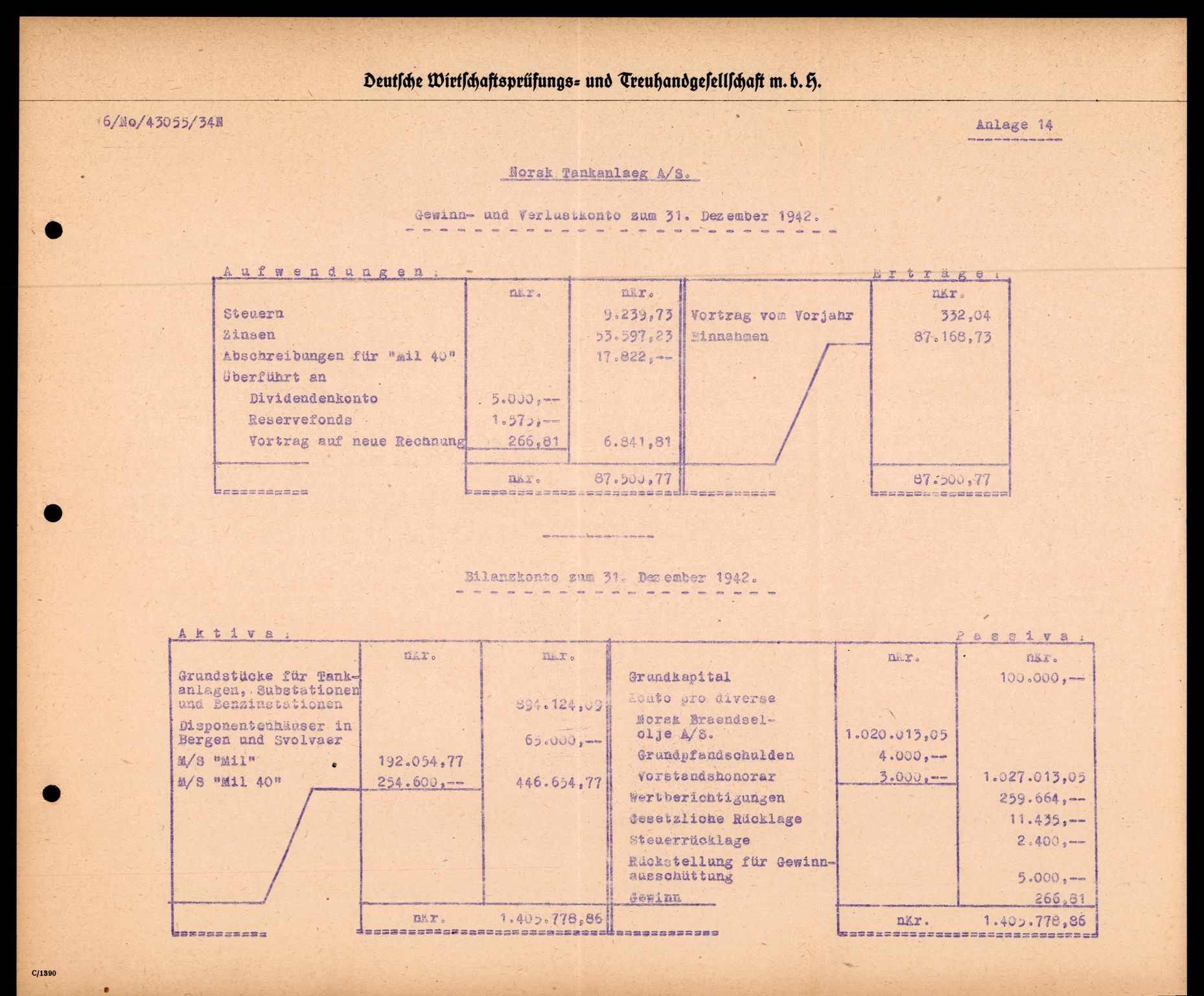 Forsvarets Overkommando. 2 kontor. Arkiv 11.4. Spredte tyske arkivsaker, AV/RA-RAFA-7031/D/Dar/Darc/L0030: Tyske oppgaver over norske industribedrifter, 1940-1943, p. 1142