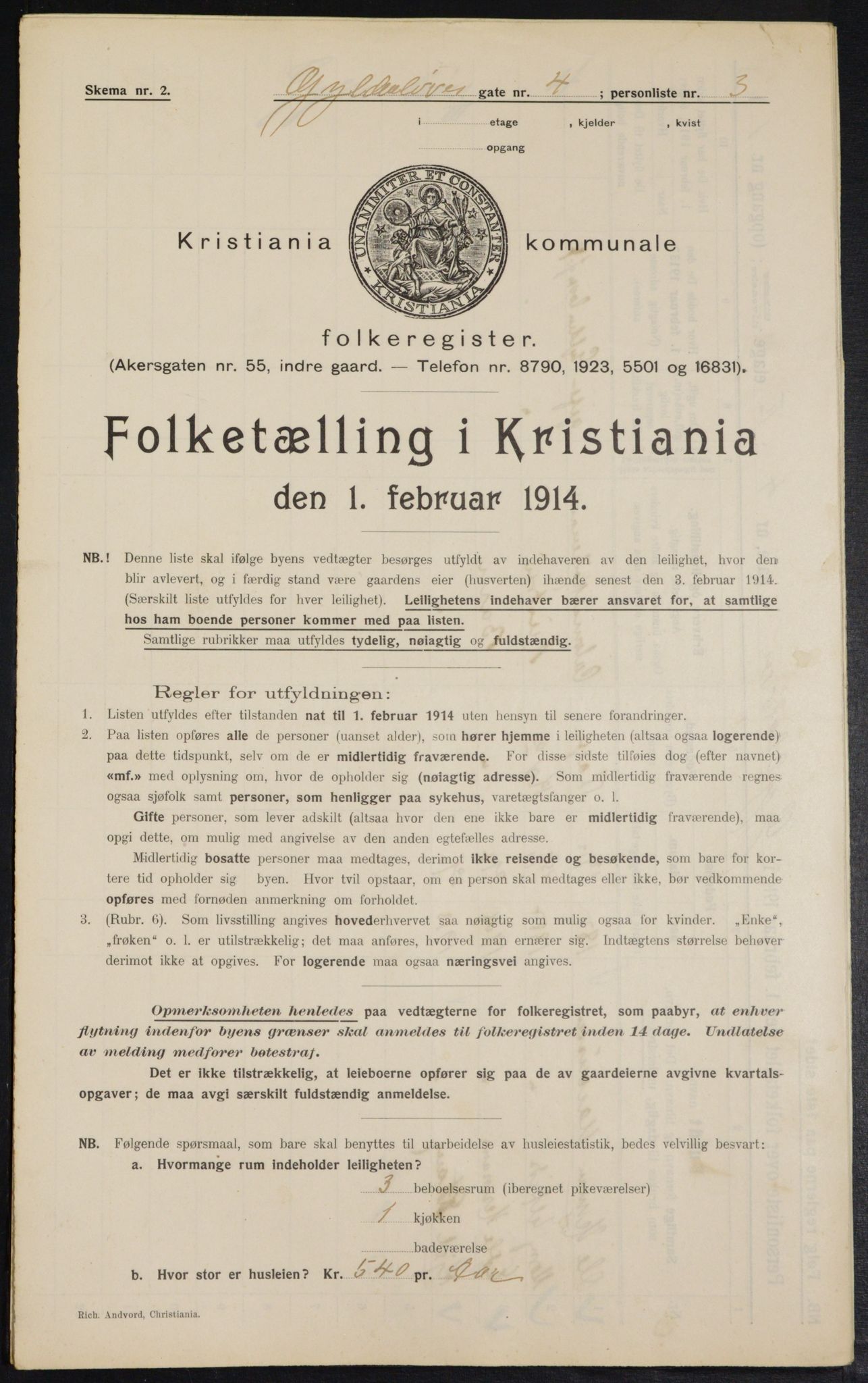 OBA, Municipal Census 1914 for Kristiania, 1914, p. 32566