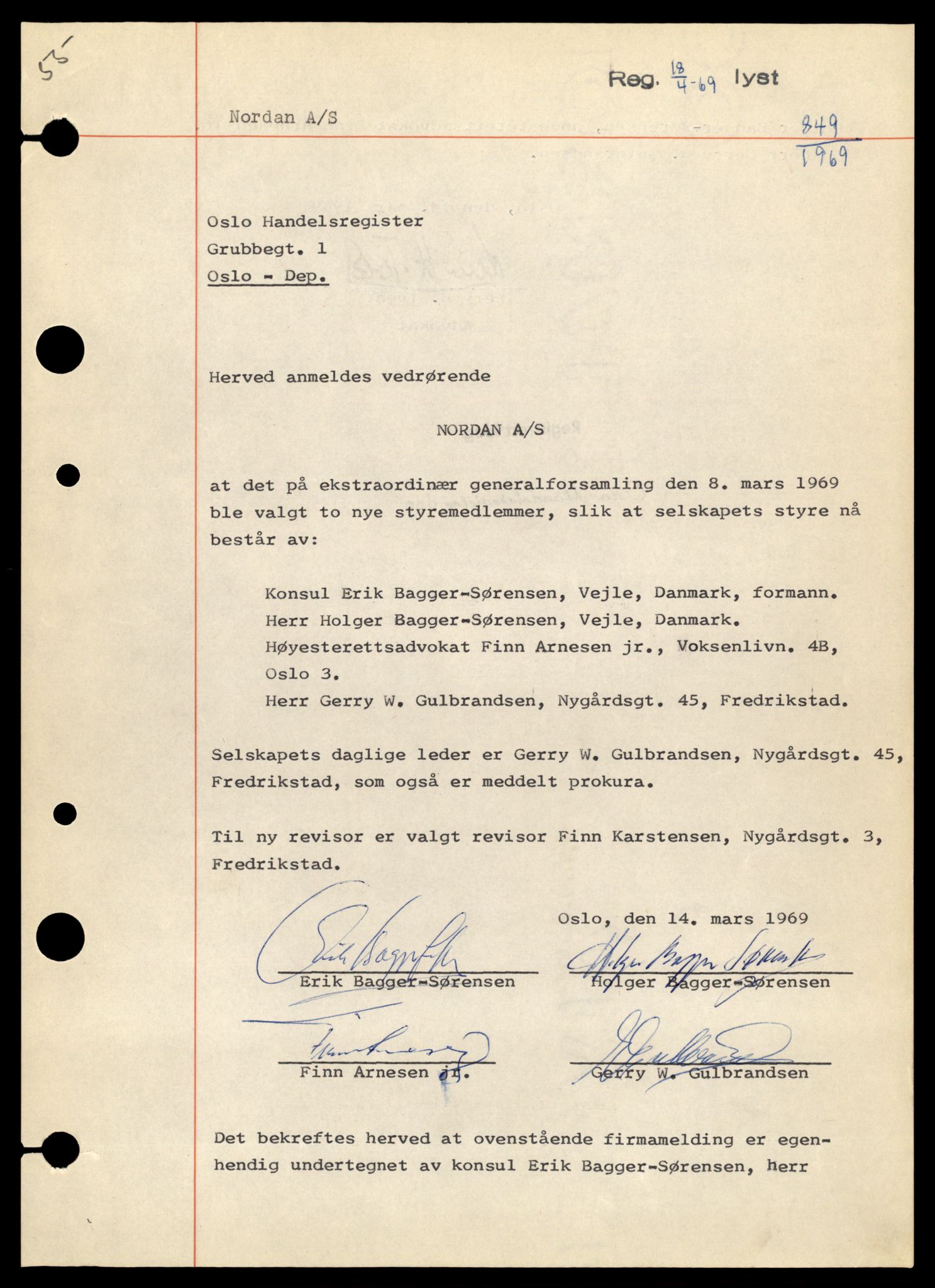 Oslo byfogd, Handelsregisteret, SAT/A-10867/G/Gb/Gbb/L0024: Registreringsmeldinger, Nor-Sc, 1977, p. 7