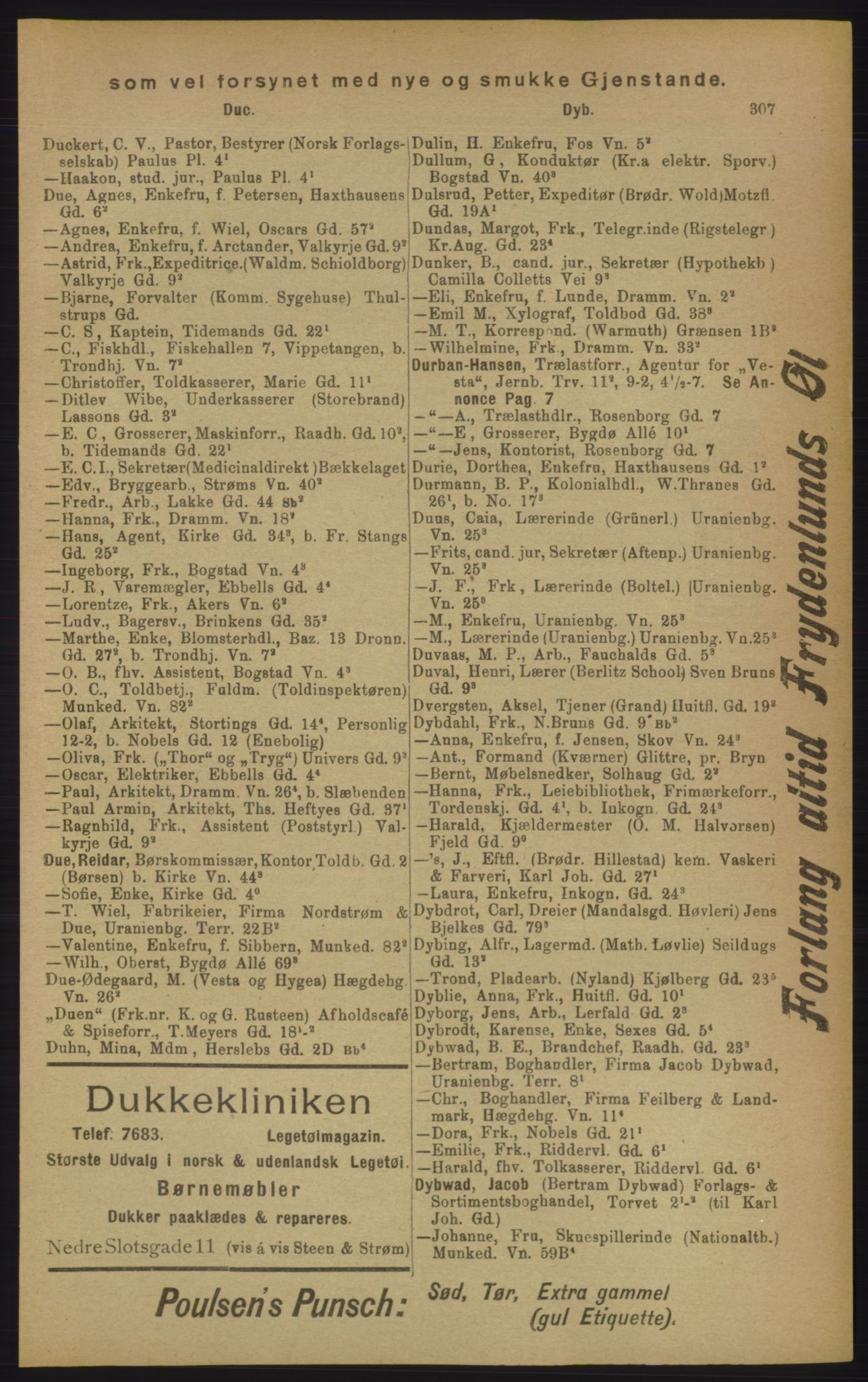 Kristiania/Oslo adressebok, PUBL/-, 1906, p. 307