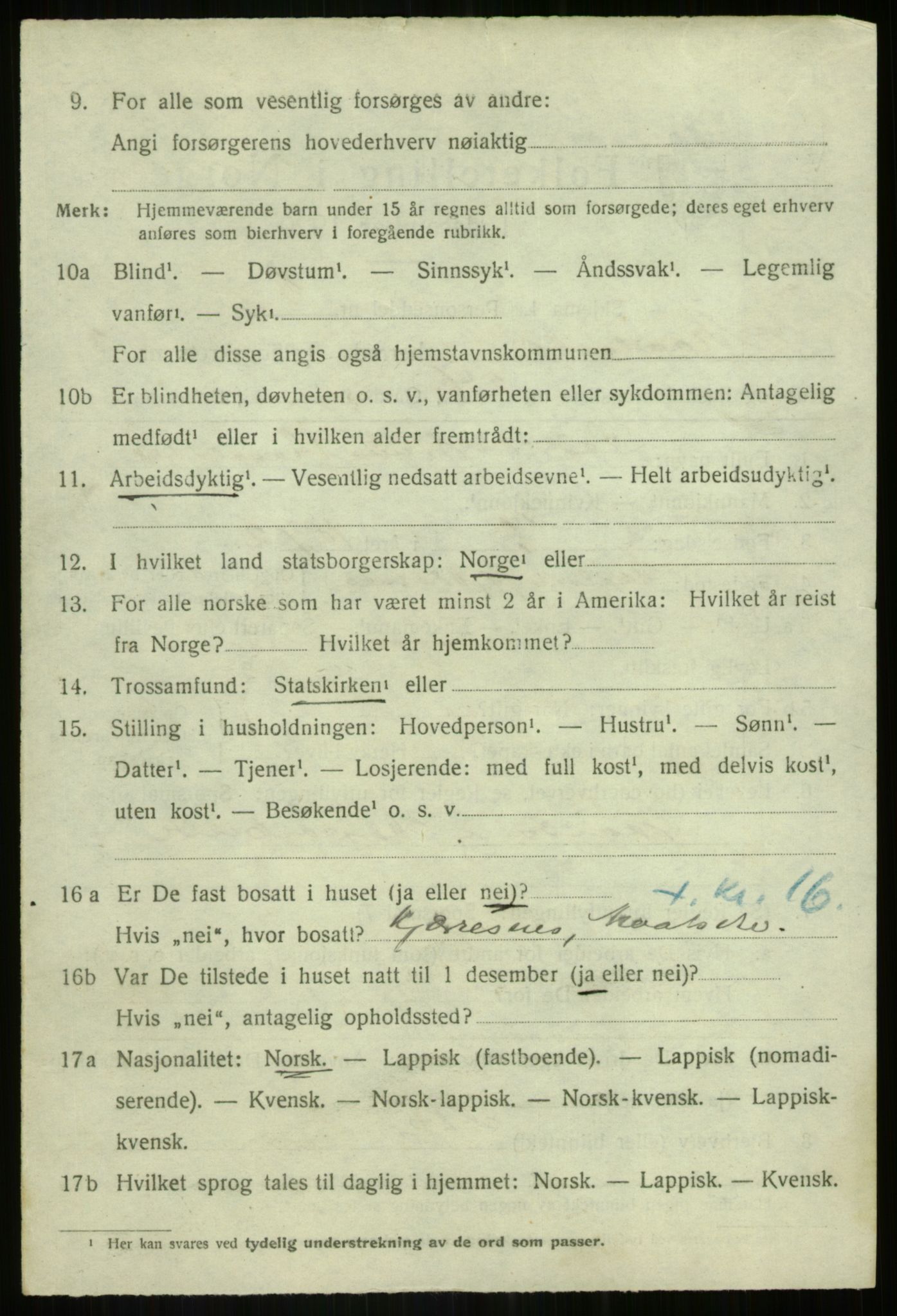 SATØ, 1920 census for Målselv, 1920, p. 2850