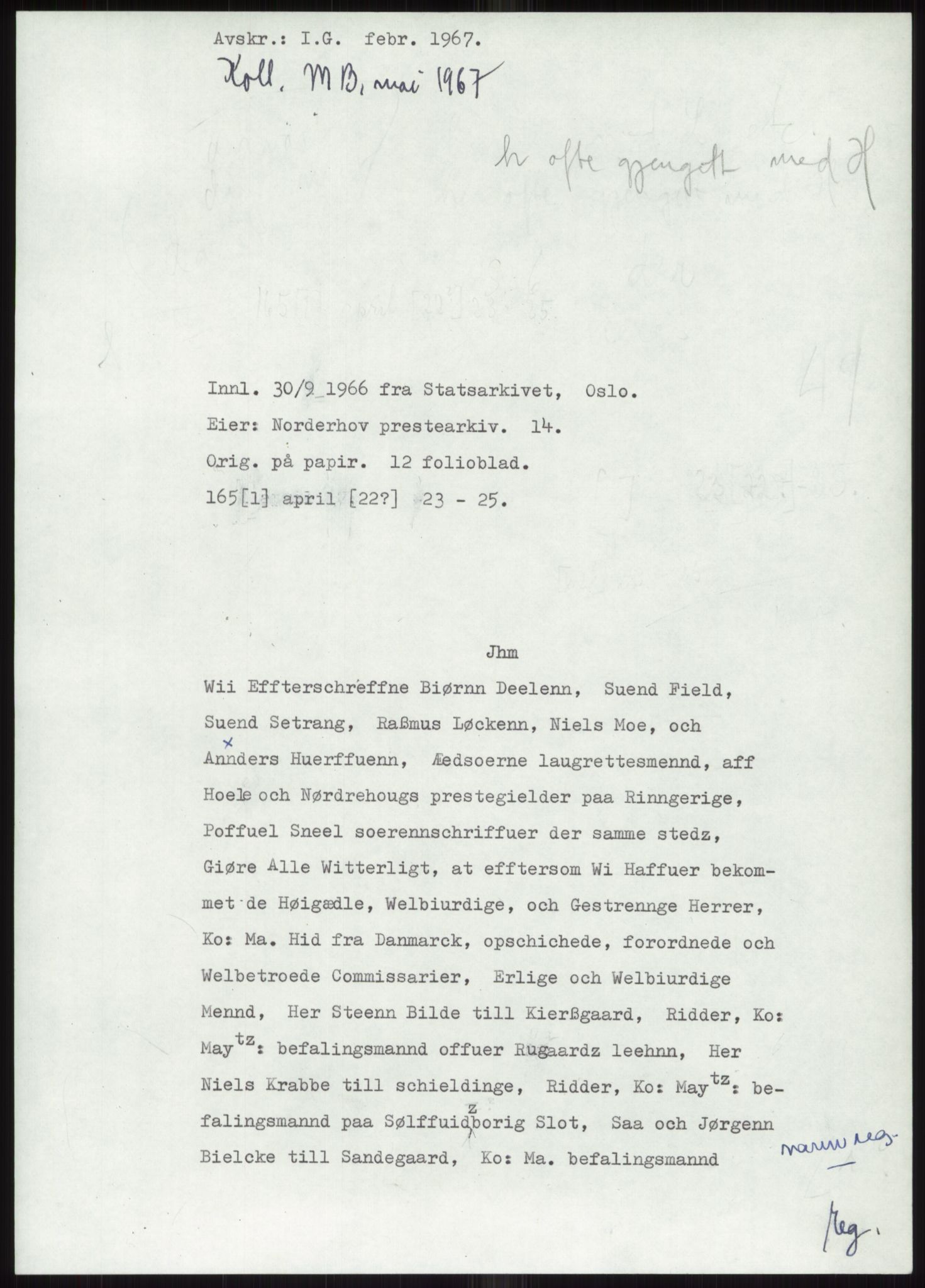 Samlinger til kildeutgivelse, Diplomavskriftsamlingen, AV/RA-EA-4053/H/Ha, p. 629