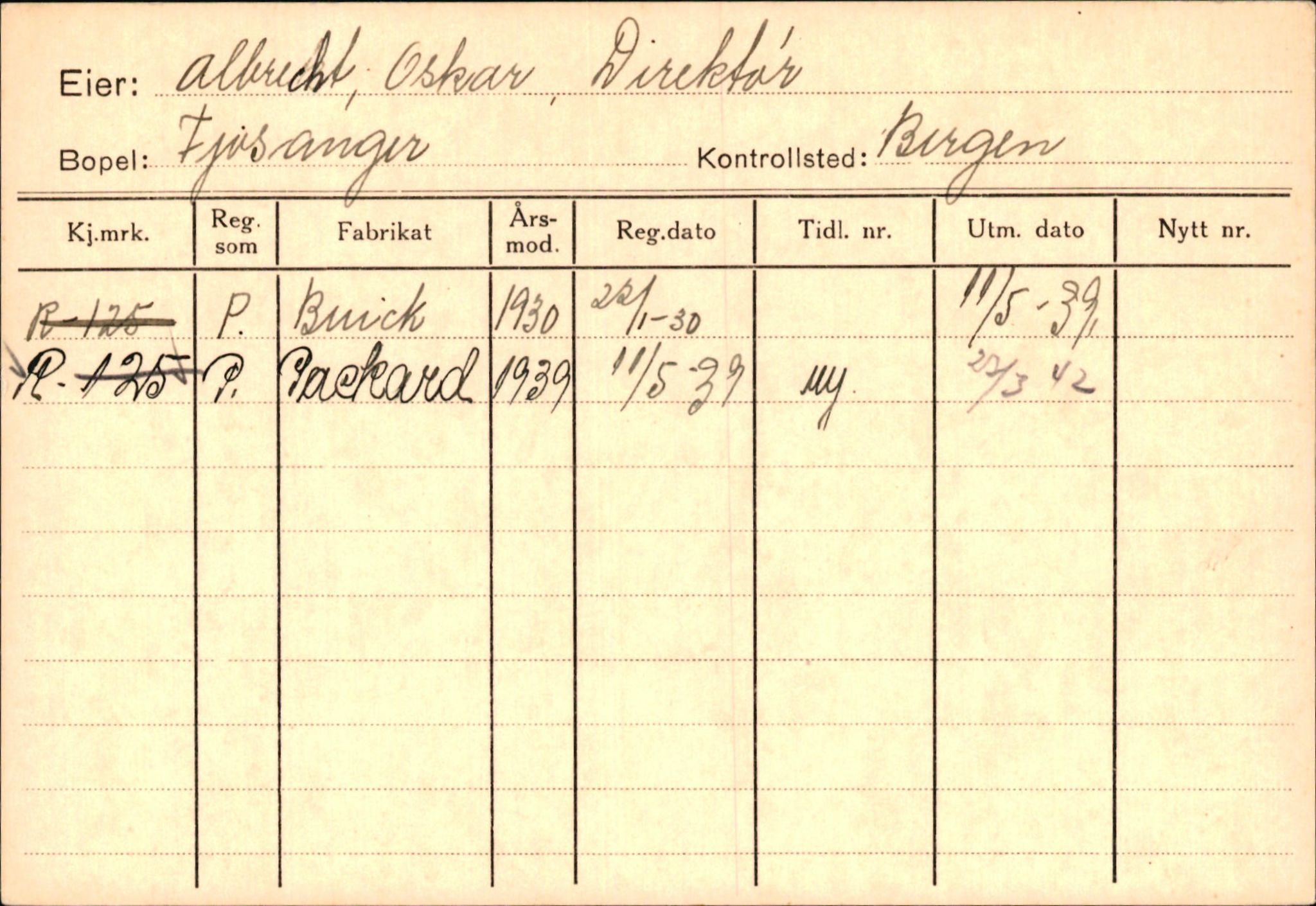 Statens vegvesen, Hordaland vegkontor, SAB/A-5201/2/Ha/L0001: R-eierkort A, 1920-1971, p. 283