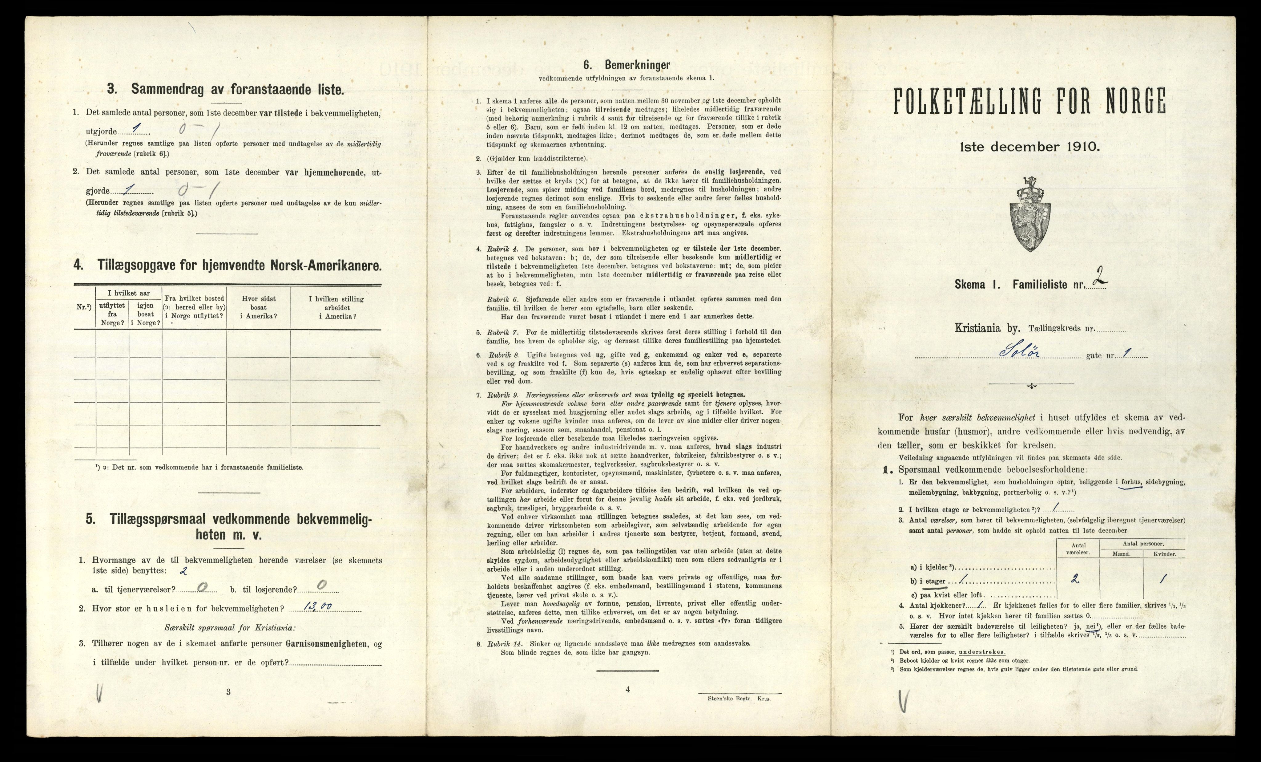 RA, 1910 census for Kristiania, 1910, p. 95177