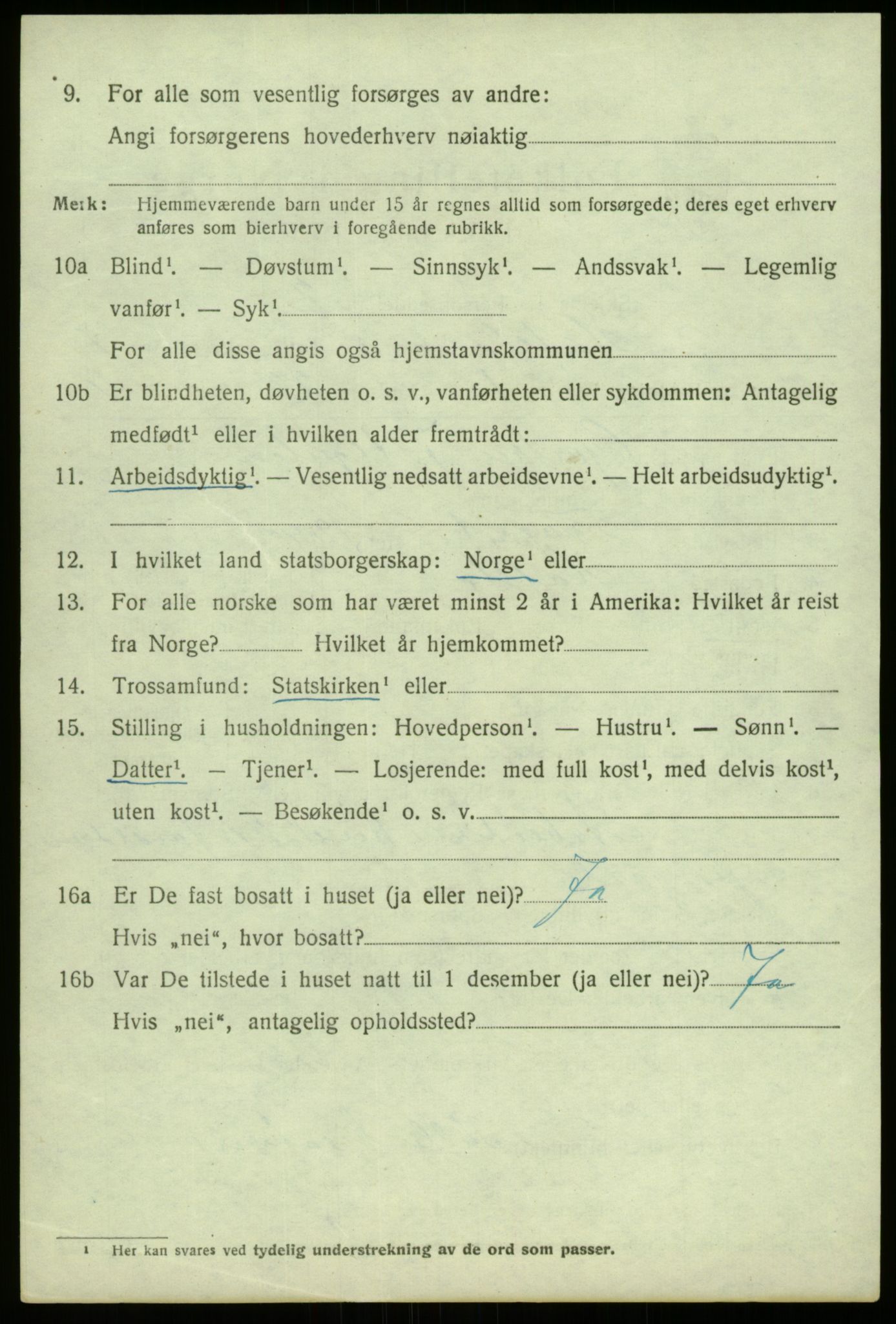 SAB, 1920 census for Hafslo, 1920, p. 5093