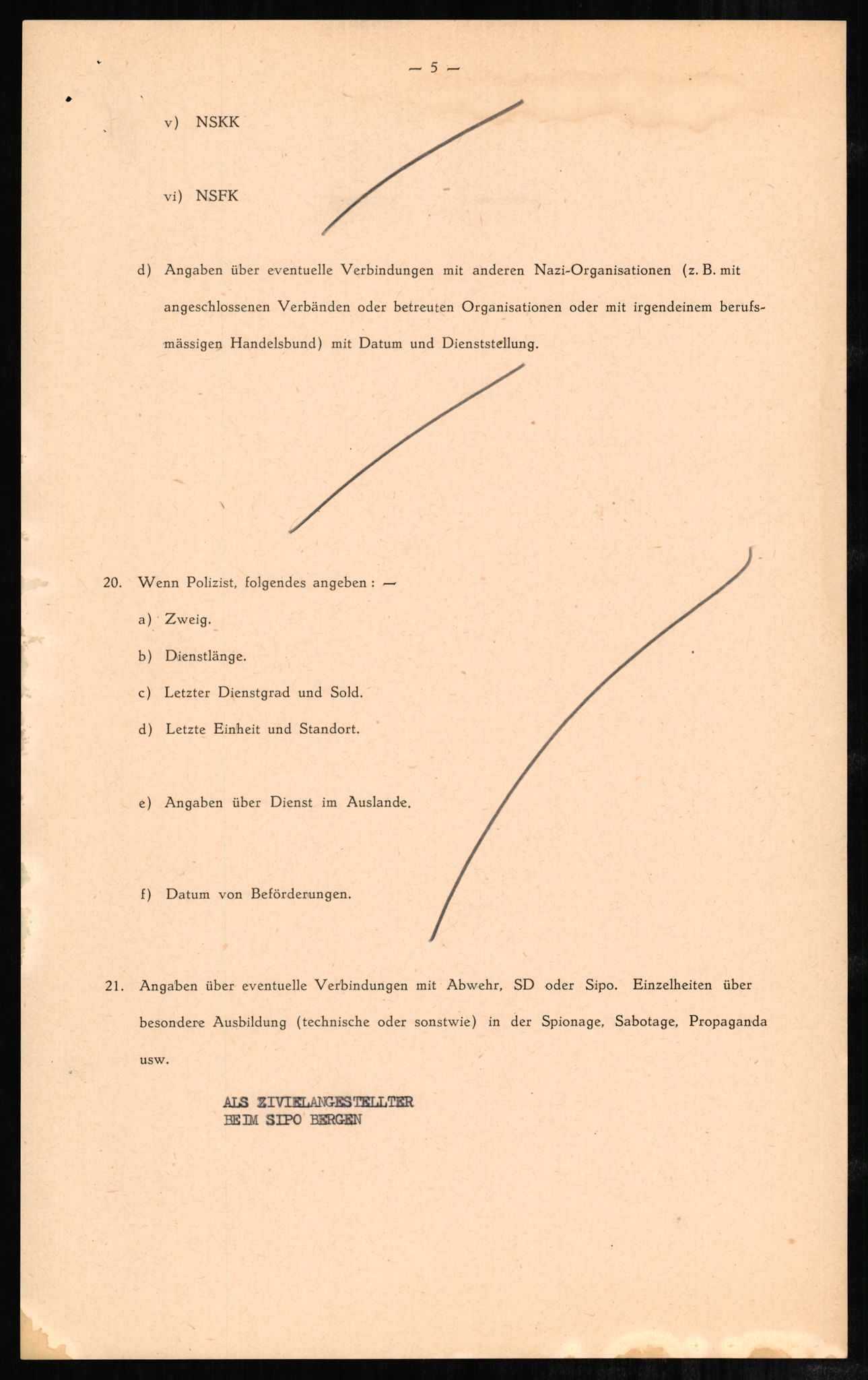 Forsvaret, Forsvarets overkommando II, AV/RA-RAFA-3915/D/Db/L0001: CI Questionaires. Tyske okkupasjonsstyrker i Norge. Tyskere., 1945-1946, p. 271