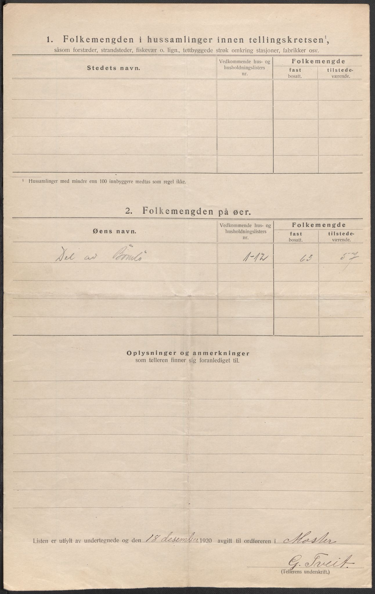 SAB, 1920 census for Moster, 1920, p. 10