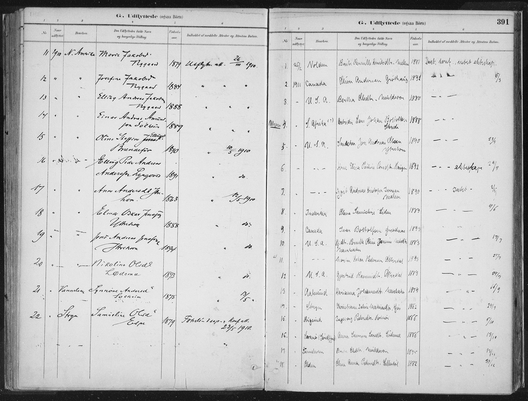 Hornindal sokneprestembete, SAB/A-82401/H/Haa/Haaa/L0003/0002: Parish register (official) no. A 3B, 1885-1917, p. 391