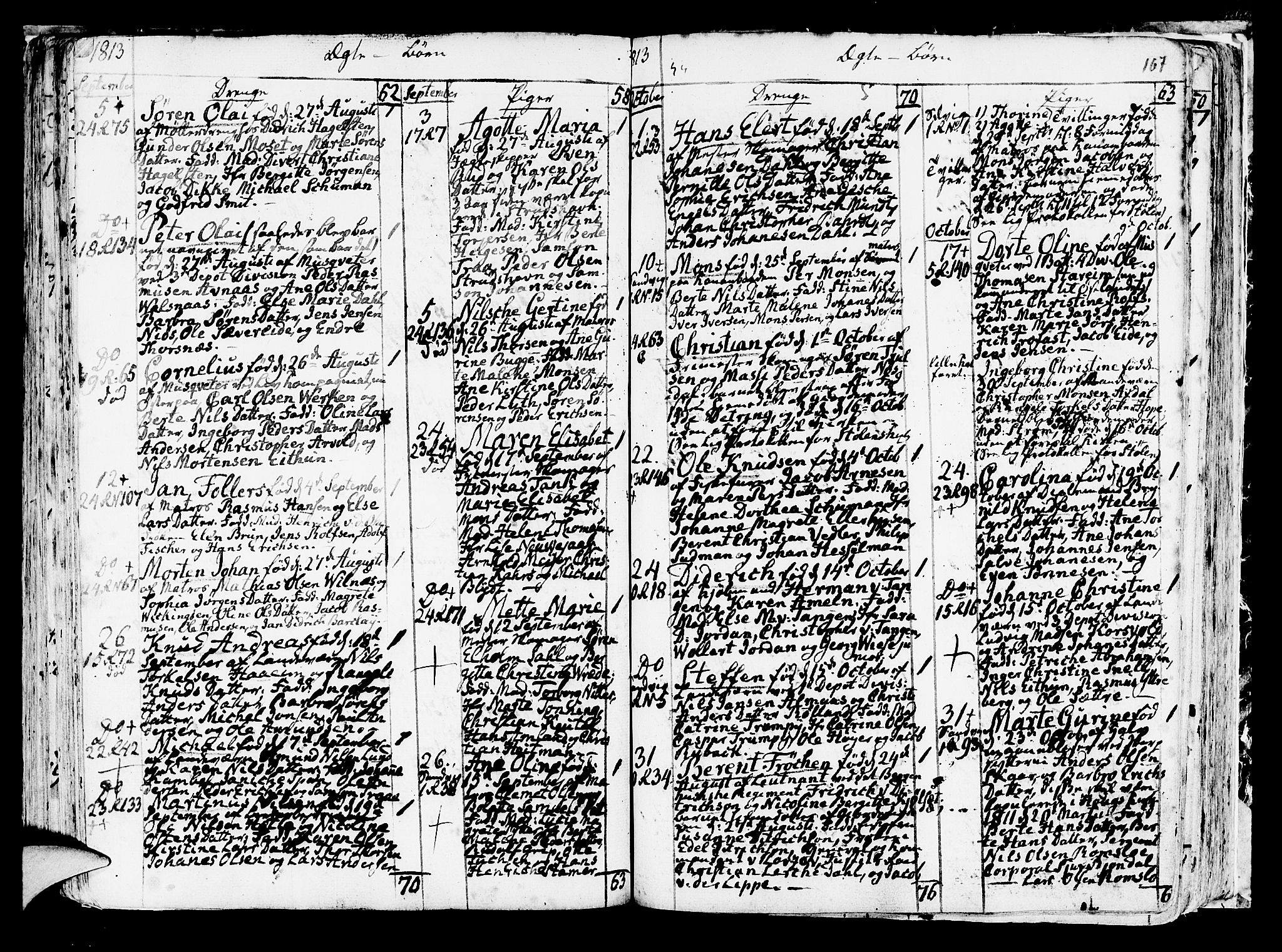 Korskirken sokneprestembete, SAB/A-76101/H/Haa/L0006: Parish register (official) no. A 6, 1790-1820, p. 167
