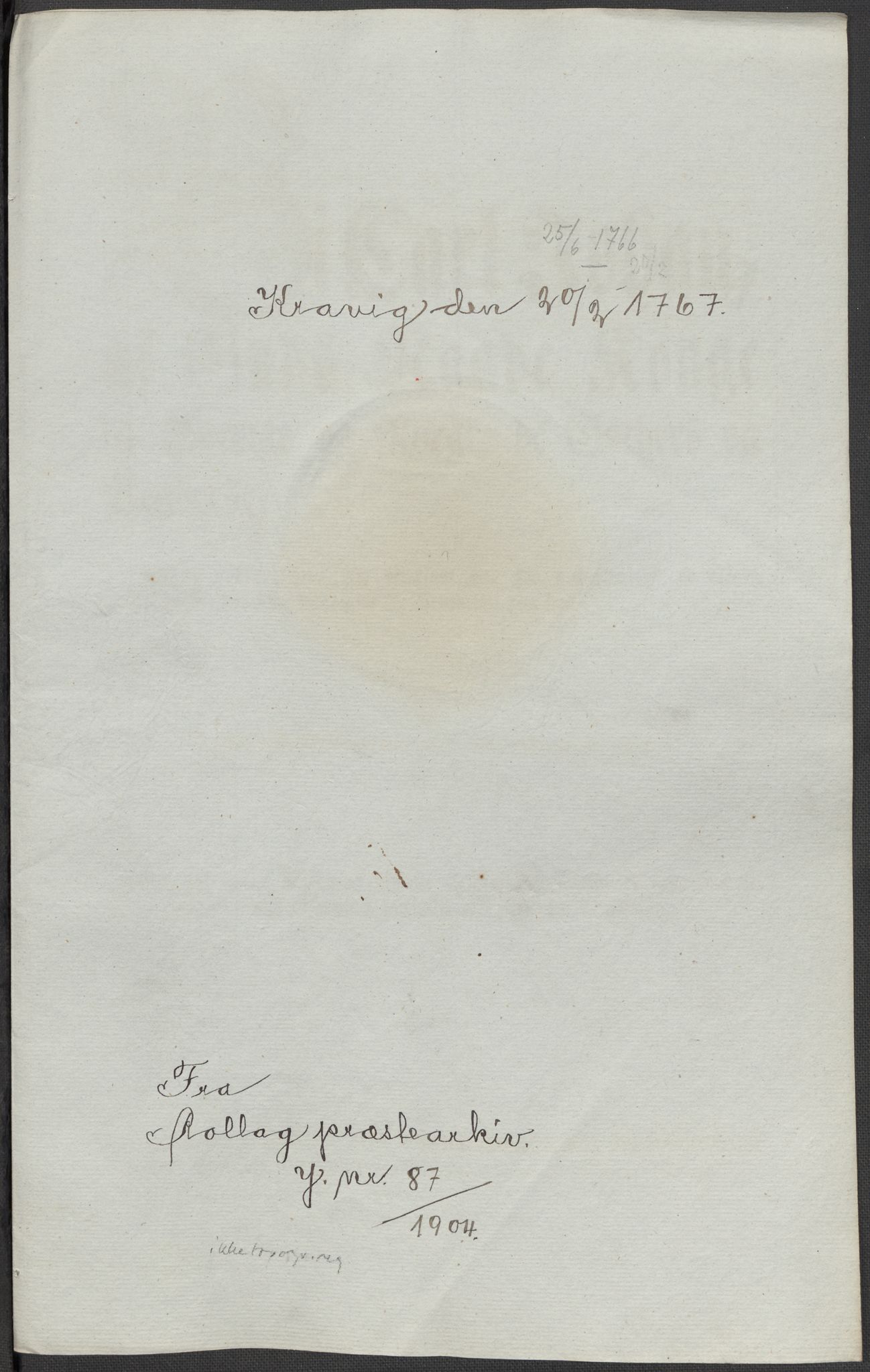 Riksarkivets diplomsamling, AV/RA-EA-5965/F15/L0018: Prestearkiv - Buskerud, 1764-1814, p. 150