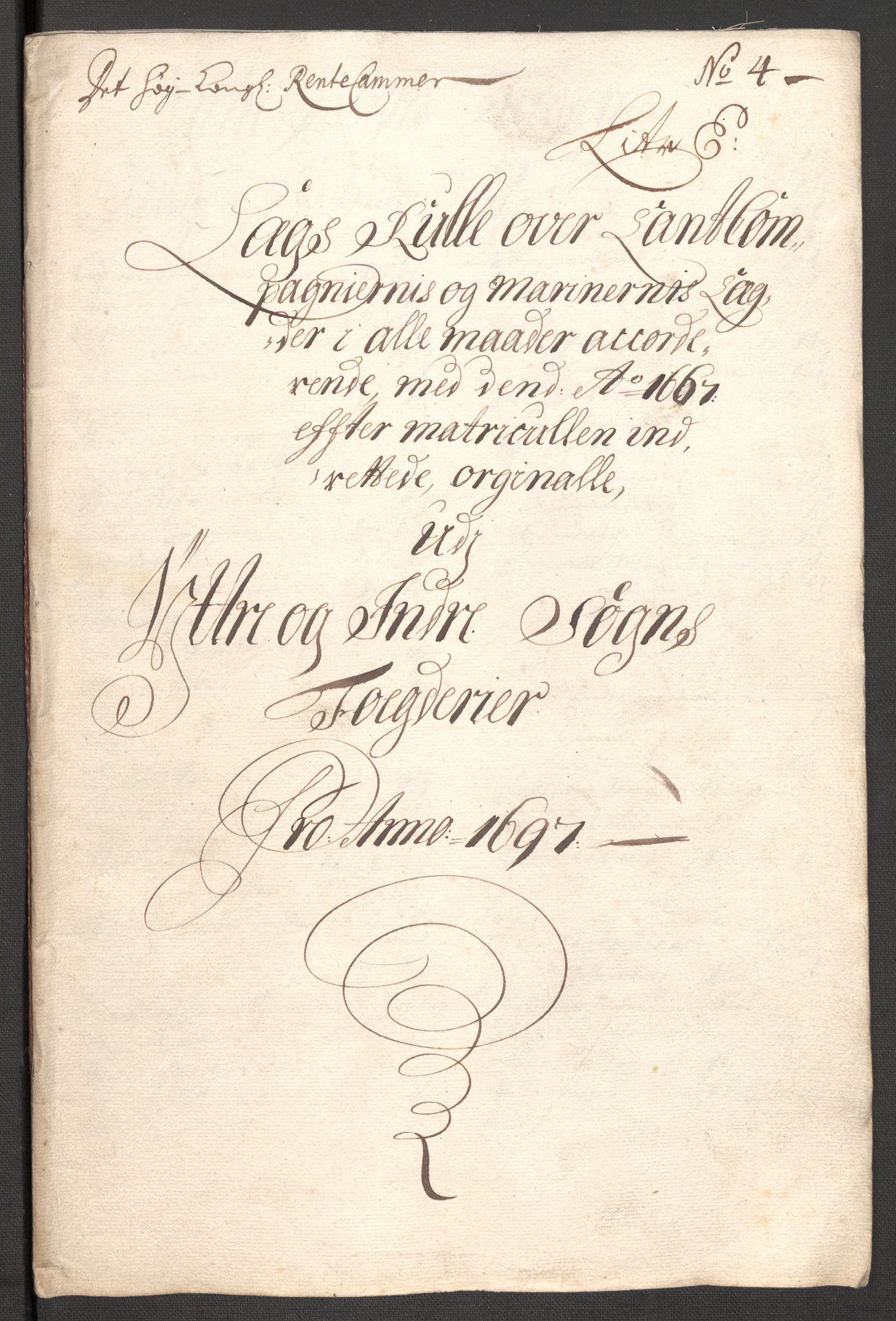 Rentekammeret inntil 1814, Reviderte regnskaper, Fogderegnskap, RA/EA-4092/R52/L3309: Fogderegnskap Sogn, 1696-1697, p. 368