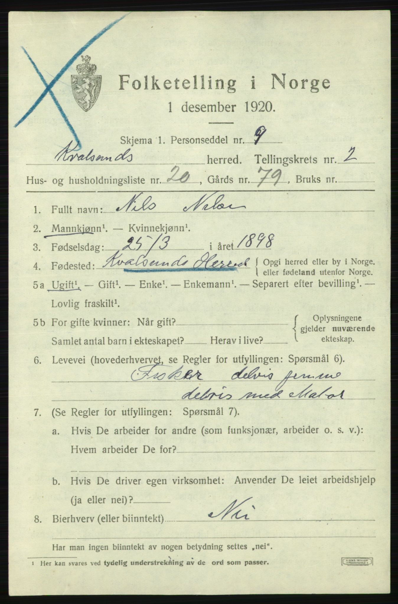 SATØ, 1920 census for , 1920, p. 944