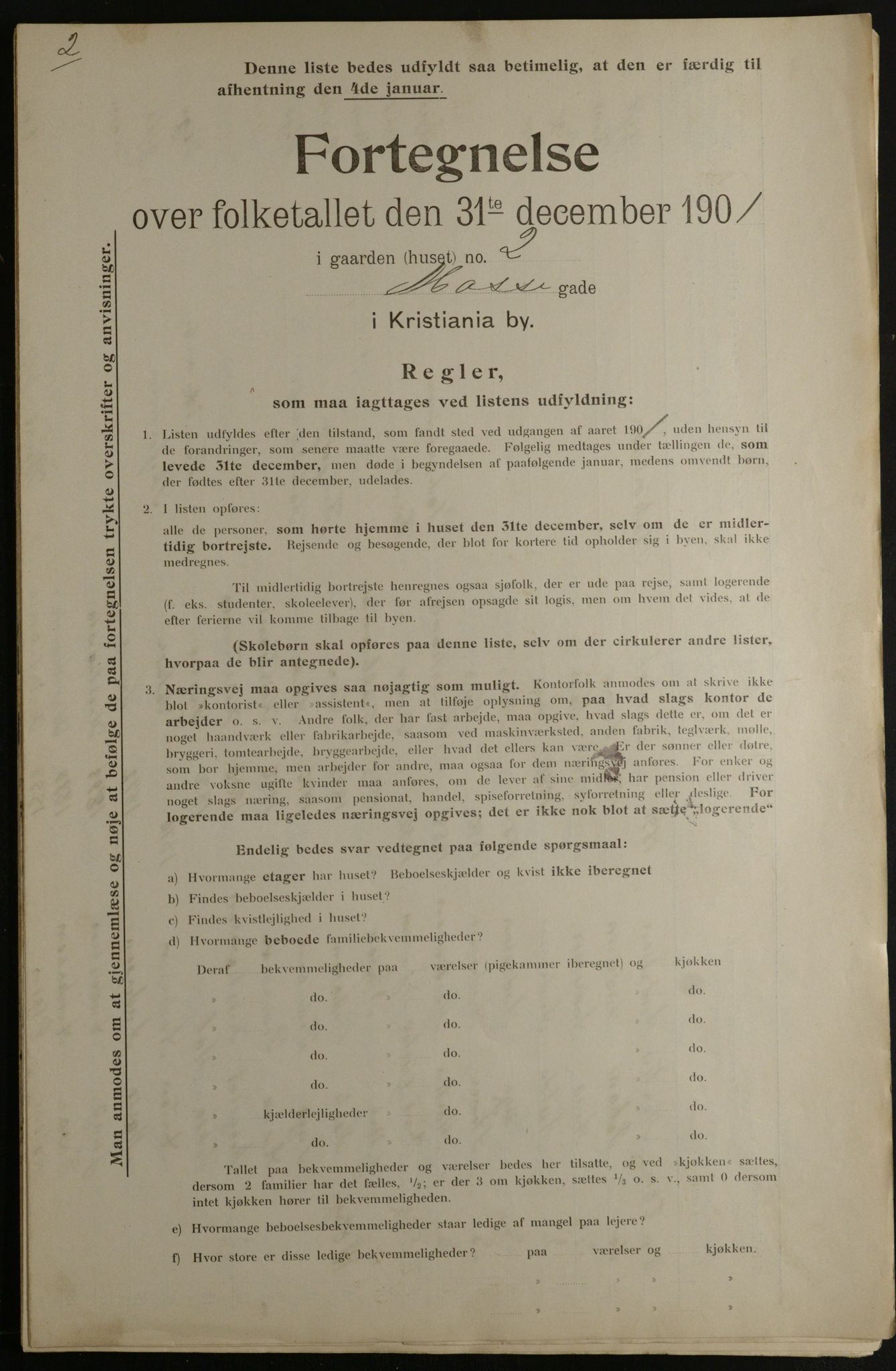 OBA, Municipal Census 1901 for Kristiania, 1901, p. 10095