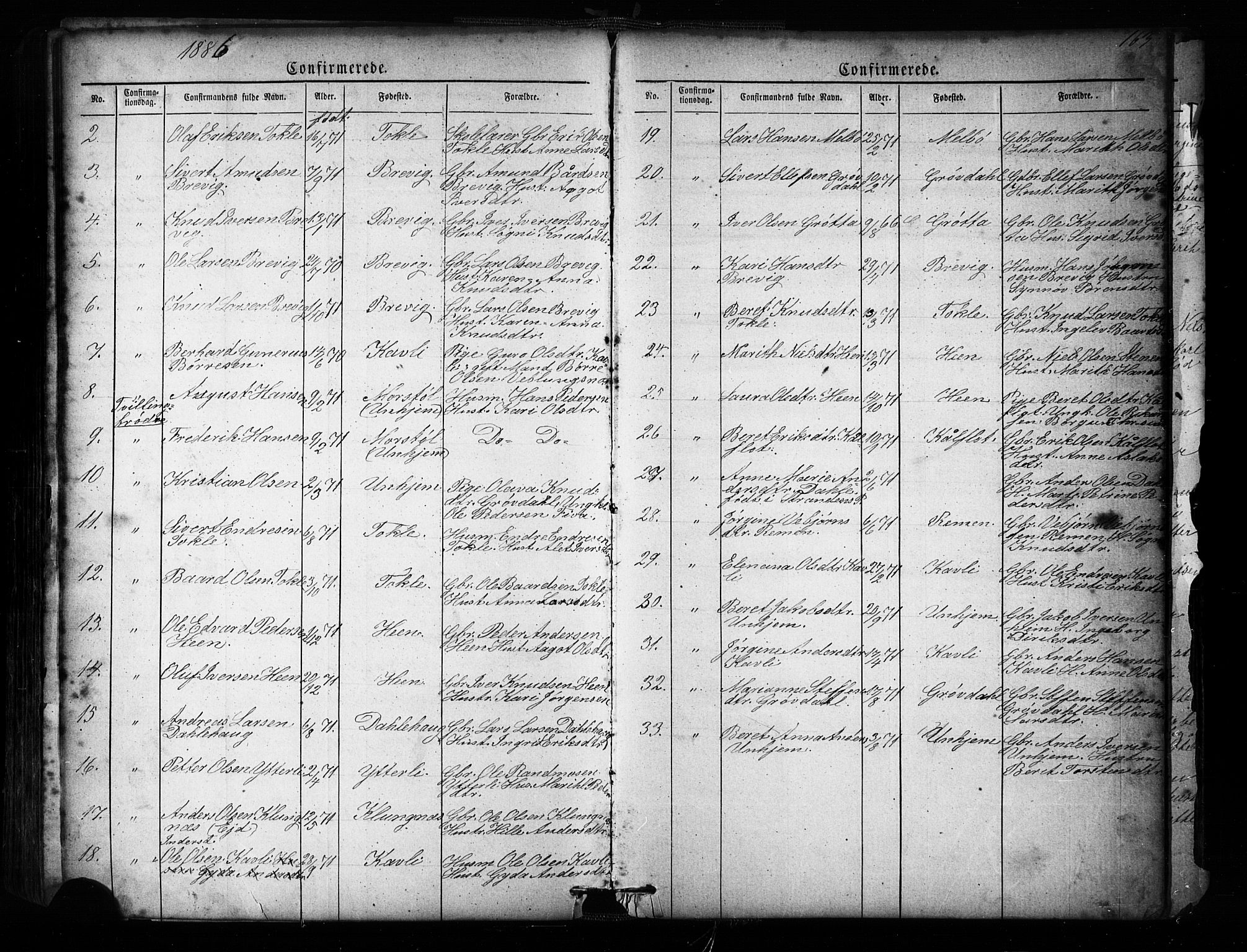 Ministerialprotokoller, klokkerbøker og fødselsregistre - Møre og Romsdal, SAT/A-1454/545/L0588: Parish register (copy) no. 545C02, 1867-1902, p. 163