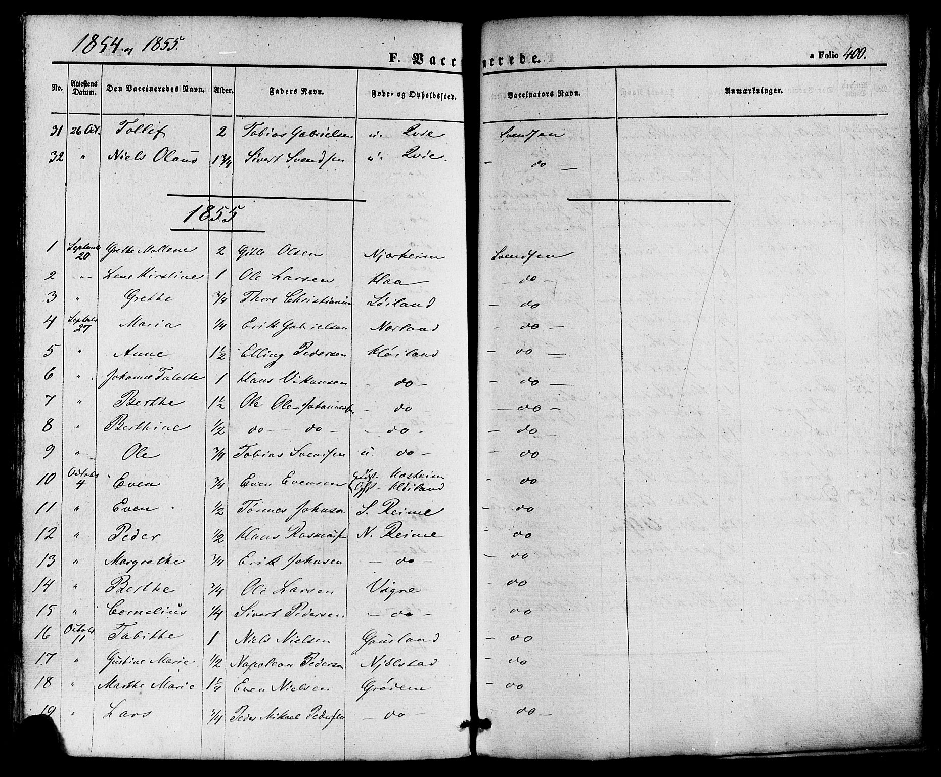 Hå sokneprestkontor, AV/SAST-A-101801/001/30BA/L0008: Parish register (official) no. A 7, 1853-1878, p. 400