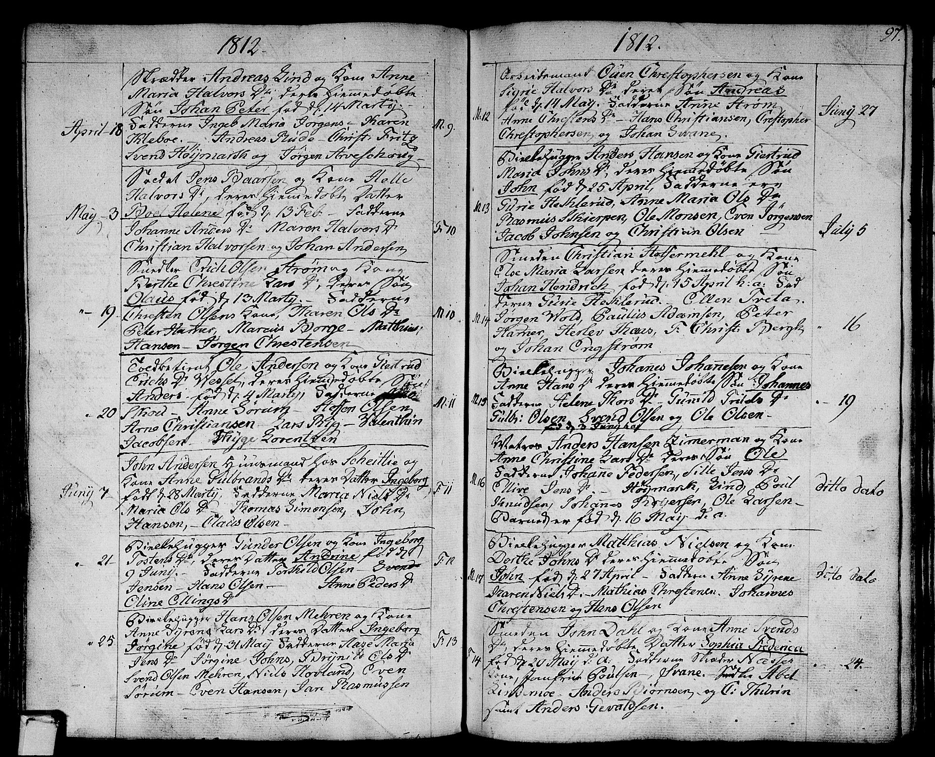 Strømsø kirkebøker, SAKO/A-246/F/Fa/L0010: Parish register (official) no. I 10, 1792-1822, p. 97
