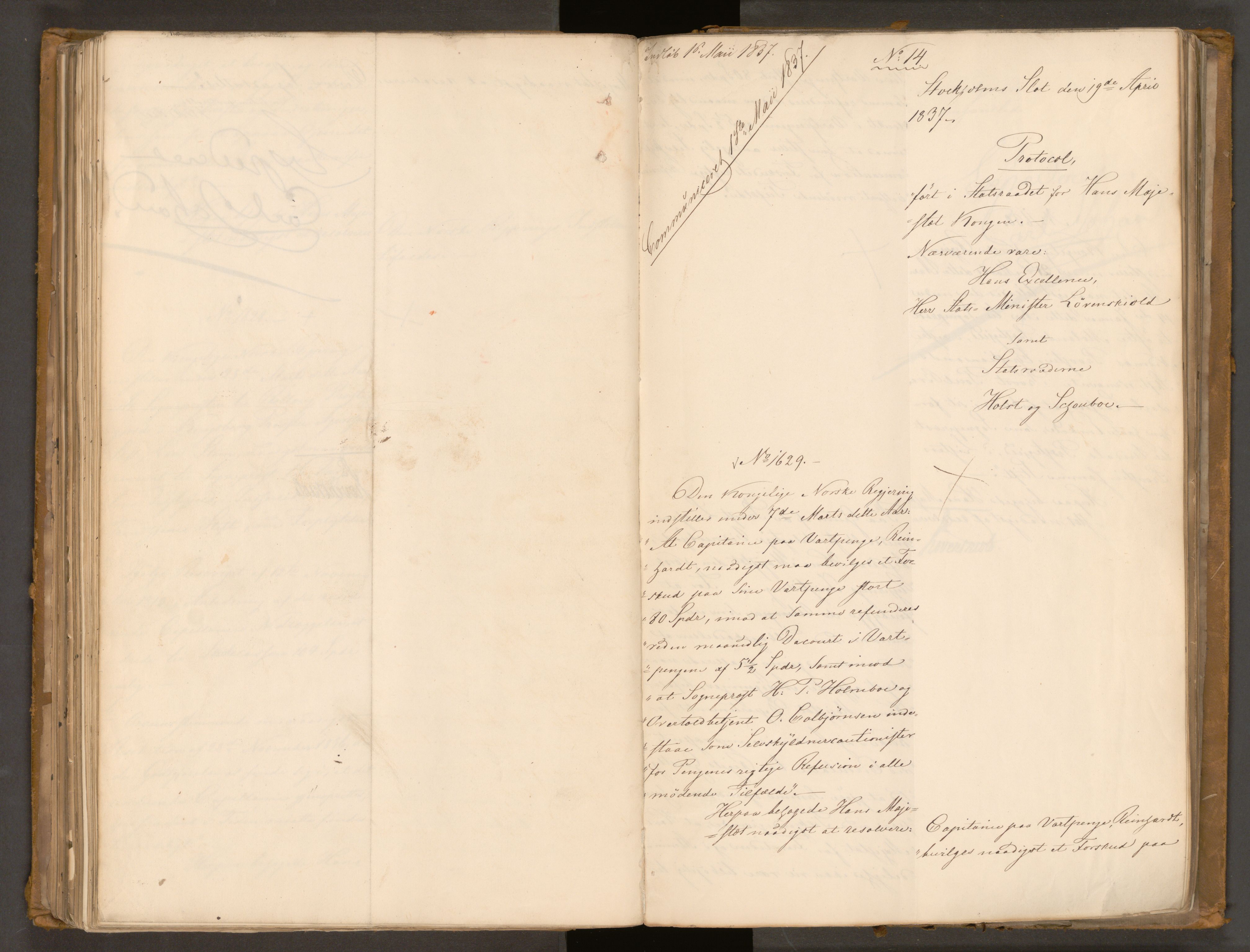 Statsrådssekretariatet, AV/RA-S-1001/A/Ab/L0044: Kgl. res. nr. 1193-1948, 1. halvår, 1837