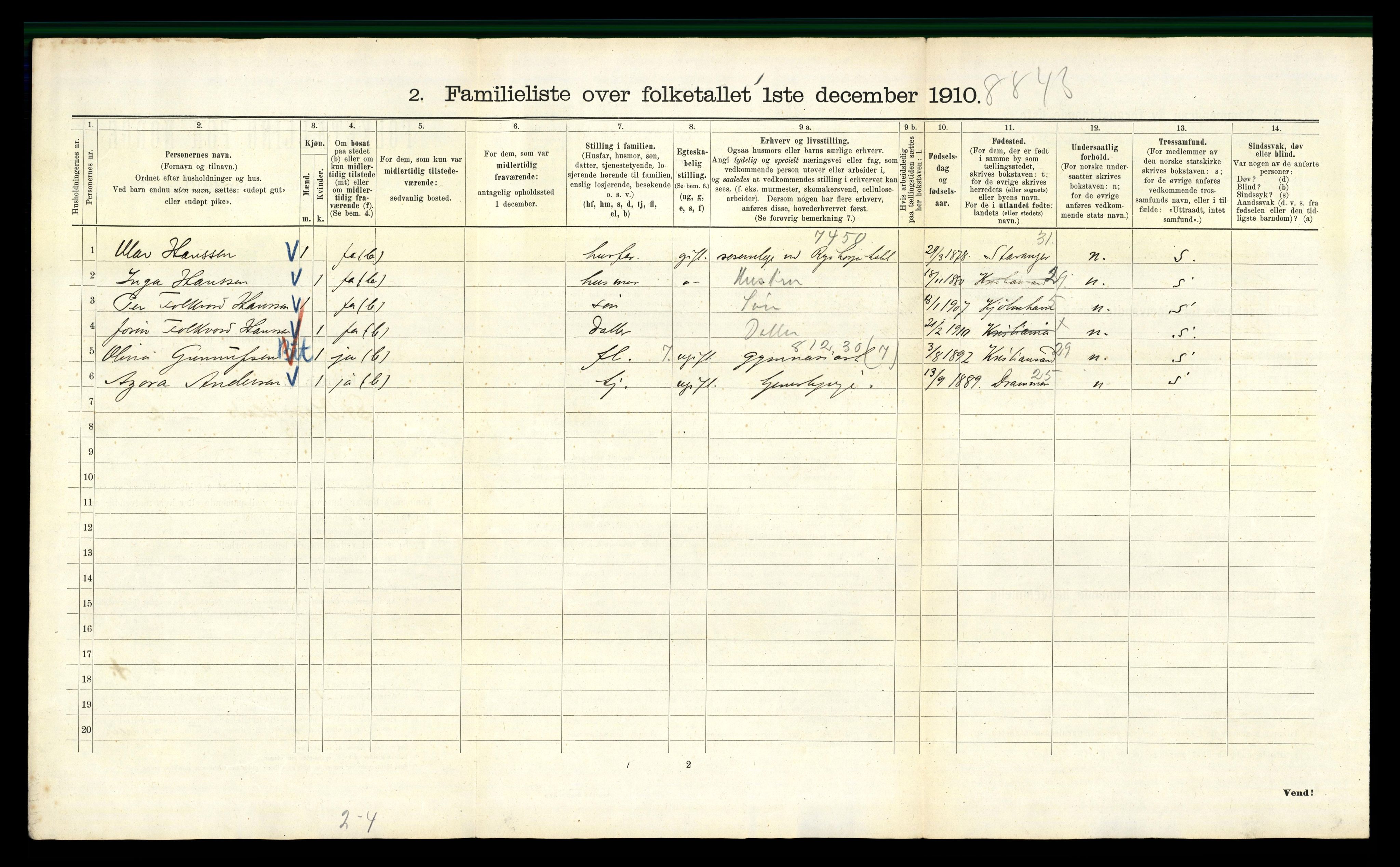 RA, 1910 census for Kristiania, 1910, p. 96858