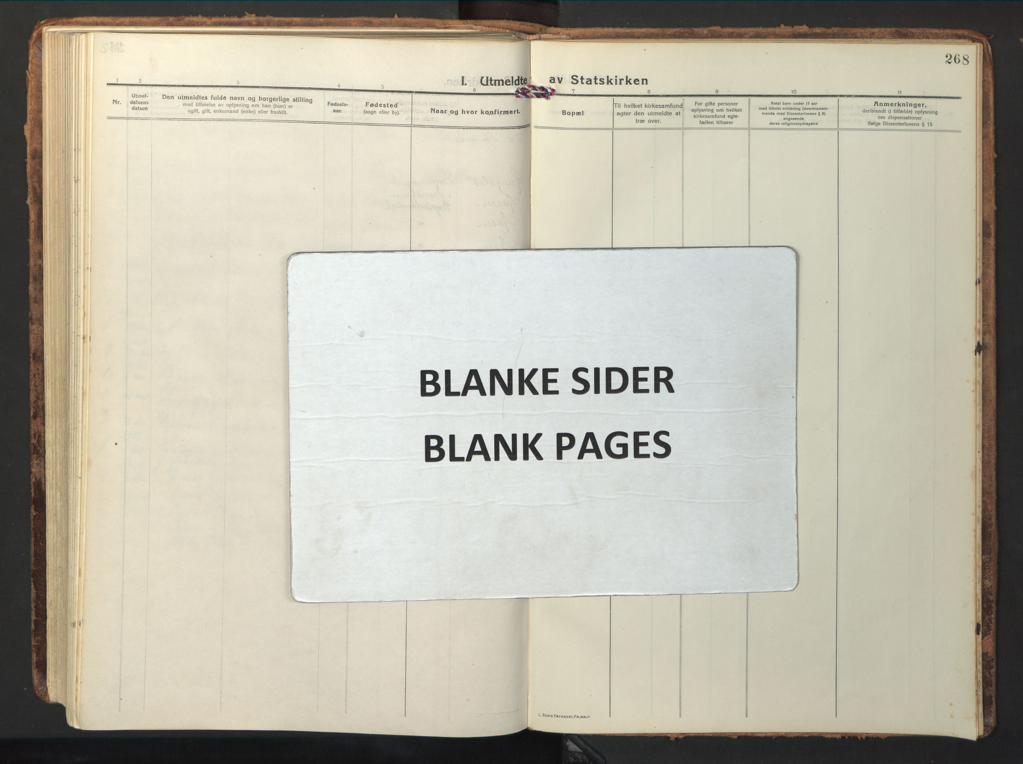 Ministerialprotokoller, klokkerbøker og fødselsregistre - Nord-Trøndelag, AV/SAT-A-1458/714/L0136: Parish register (copy) no. 714C05, 1918-1957, p. 268