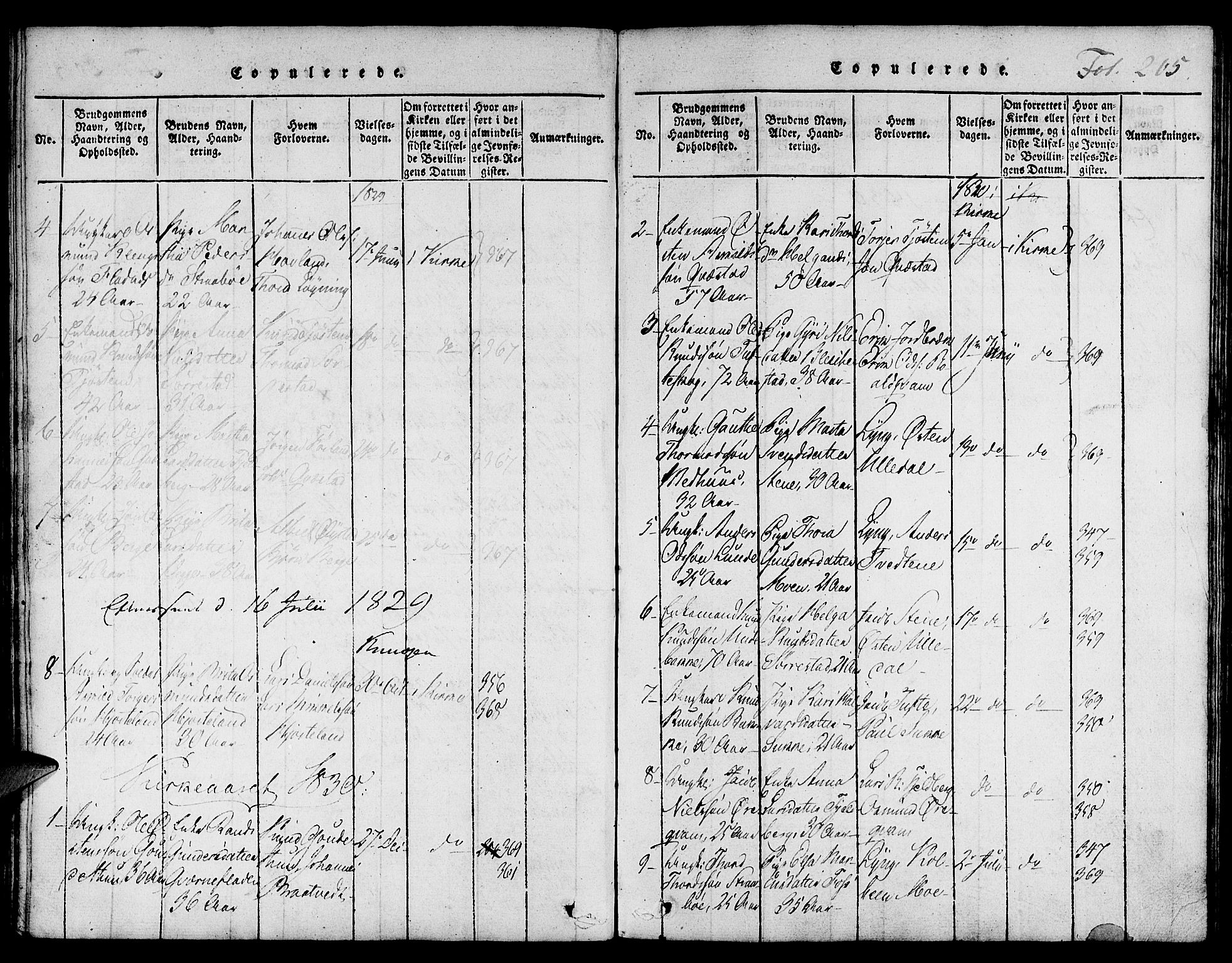 Suldal sokneprestkontor, SAST/A-101845/01/IV/L0006: Parish register (official) no. A 6, 1816-1836, p. 205