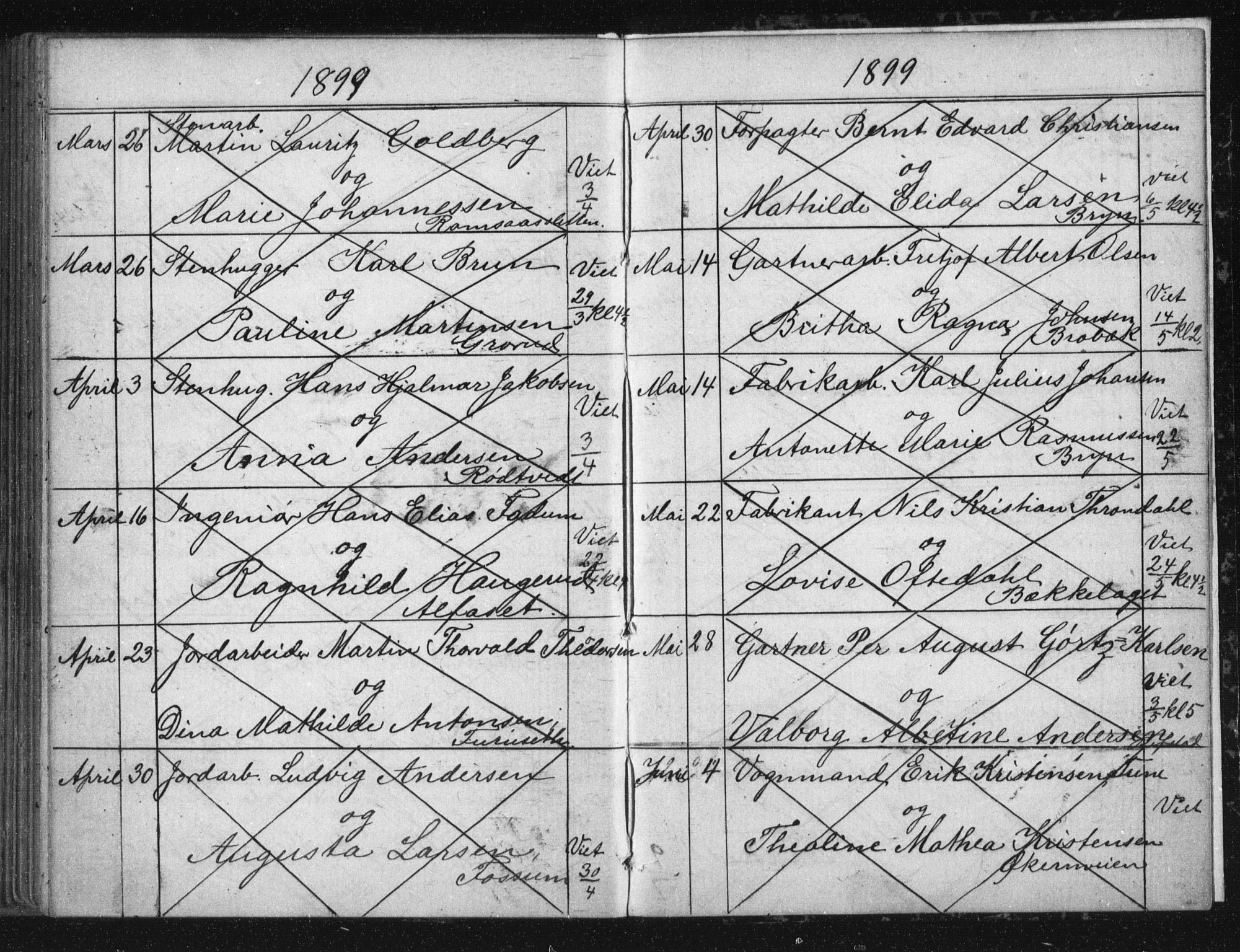 Østre Aker prestekontor Kirkebøker, AV/SAO-A-10840/H/Ha/L0005: Banns register no. I 5, 1879-1899