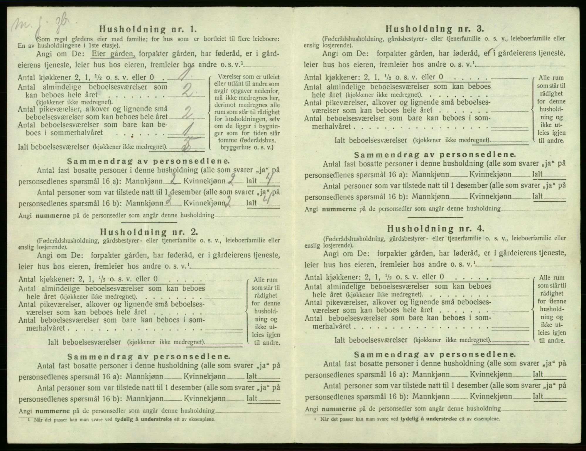 SAB, 1920 census for Moster, 1920, p. 269