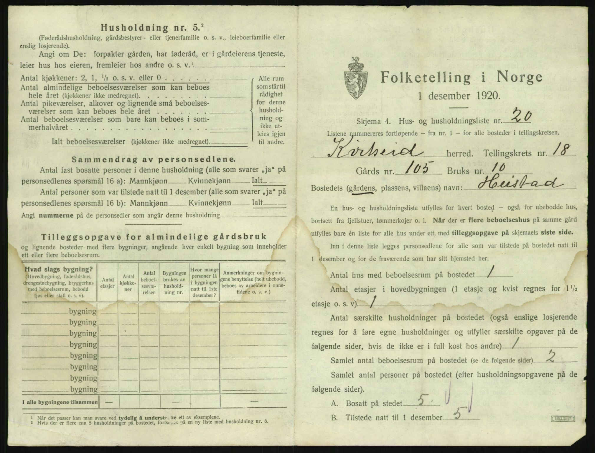 SAKO, 1920 census for Kviteseid, 1920, p. 1407