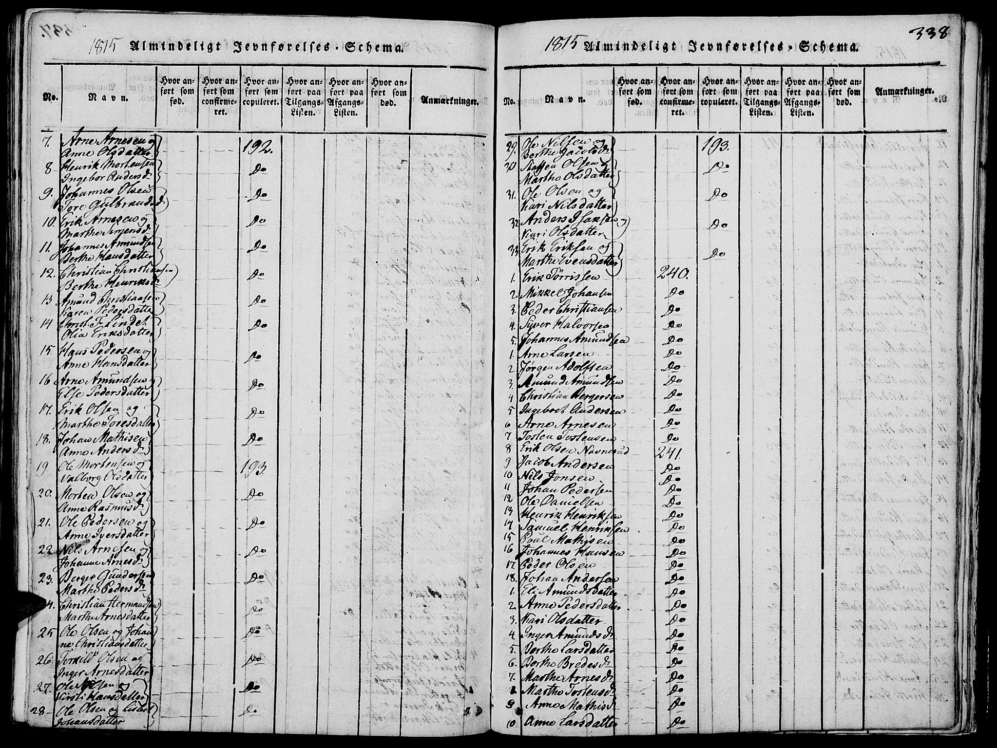 Grue prestekontor, SAH/PREST-036/H/Ha/Hab/L0002: Parish register (copy) no. 2, 1815-1841, p. 338