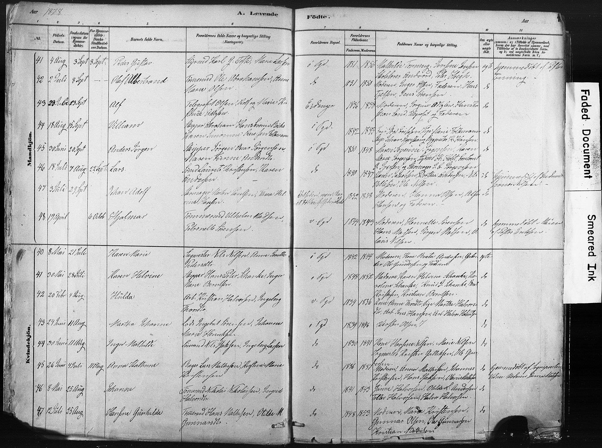 Porsgrunn kirkebøker , SAKO/A-104/F/Fa/L0008: Parish register (official) no. 8, 1878-1895, p. 7