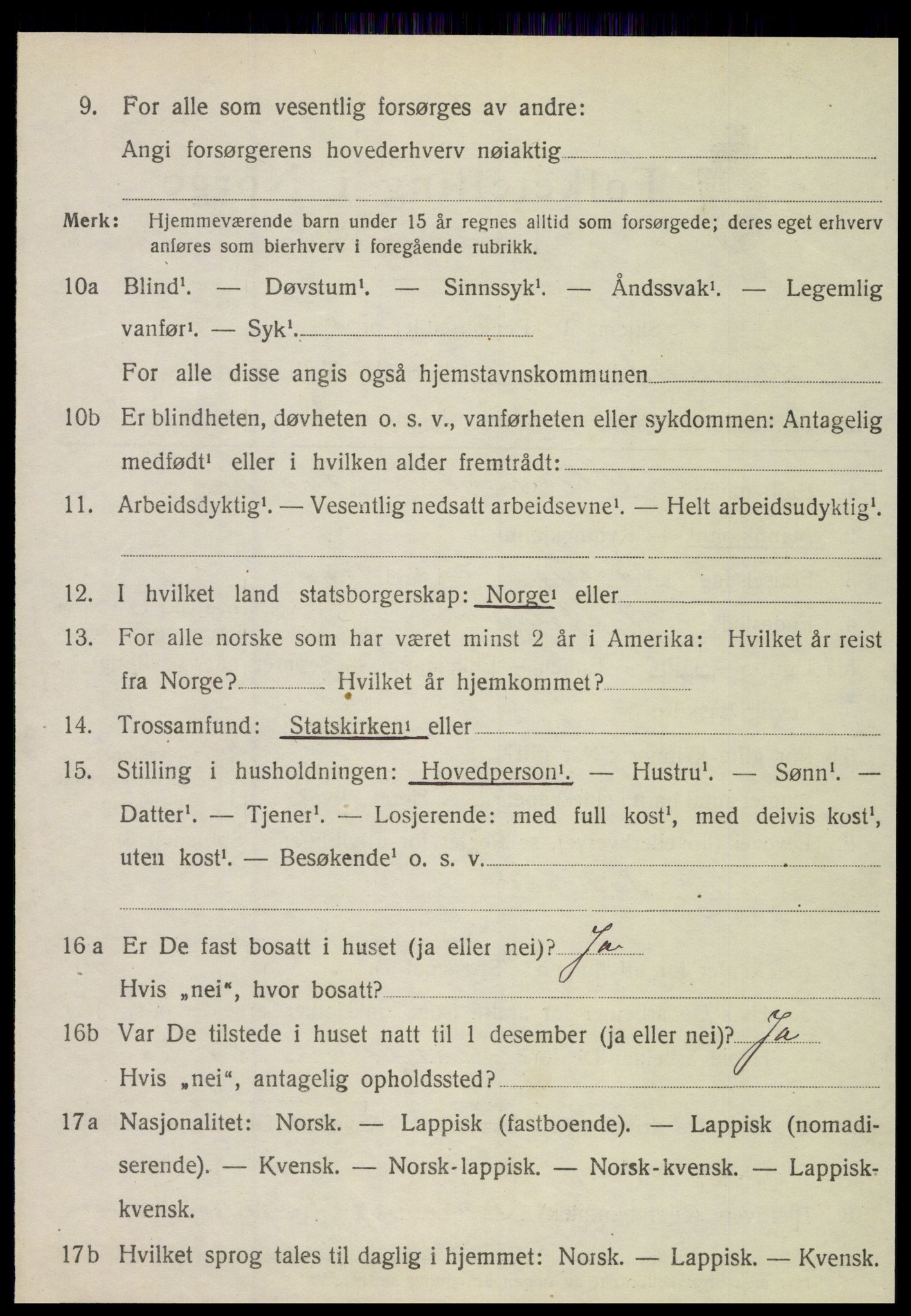 SAT, 1920 census for Hattfjelldal, 1920, p. 393