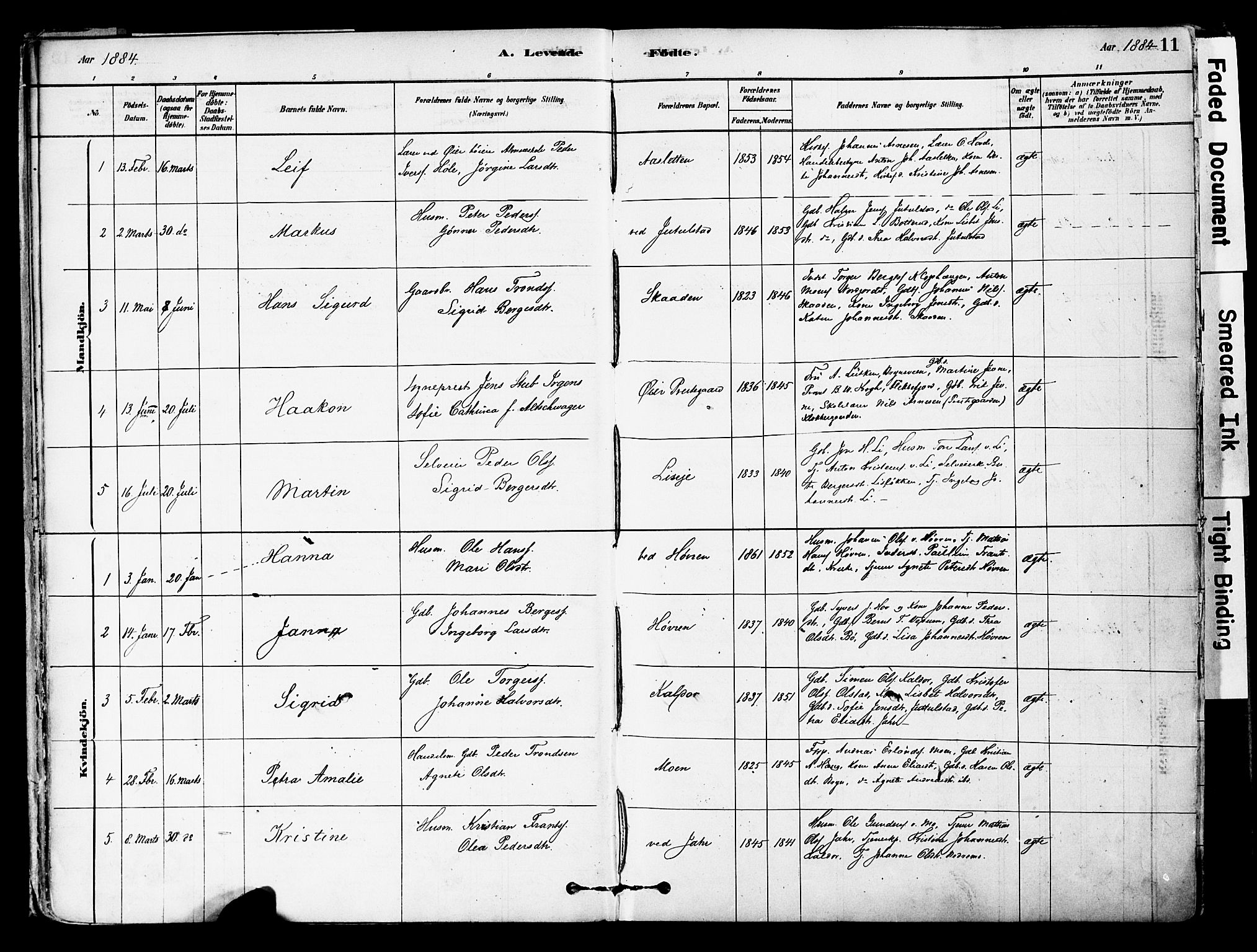 Øyer prestekontor, AV/SAH-PREST-084/H/Ha/Haa/L0008: Parish register (official) no. 8, 1878-1897, p. 11