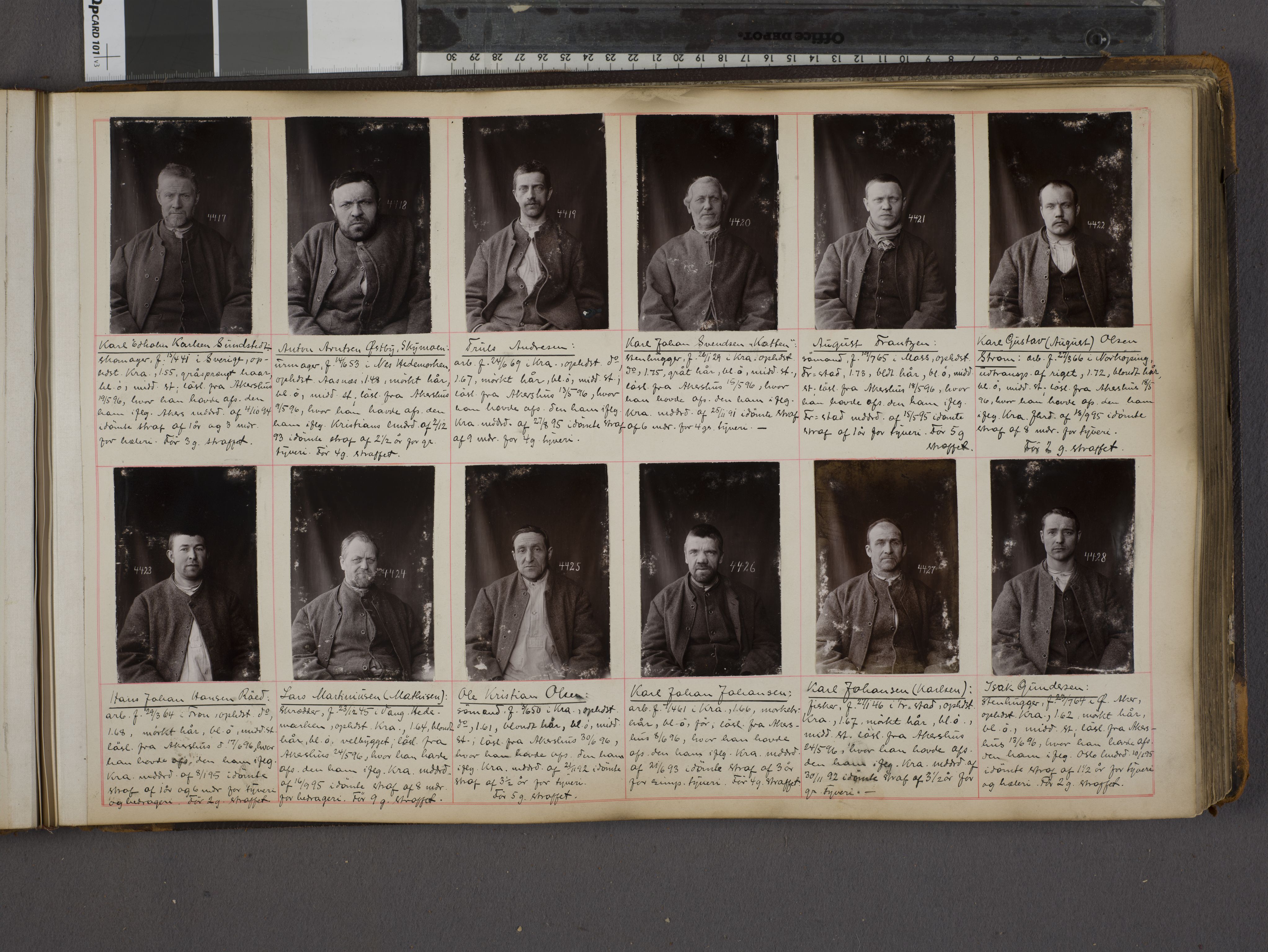 Oslo politikammer, Kriminalavdelingen, AV/SAO-A-11137/U/Ua/L0004: Forbryteralbum, 1895-1897, p. 33
