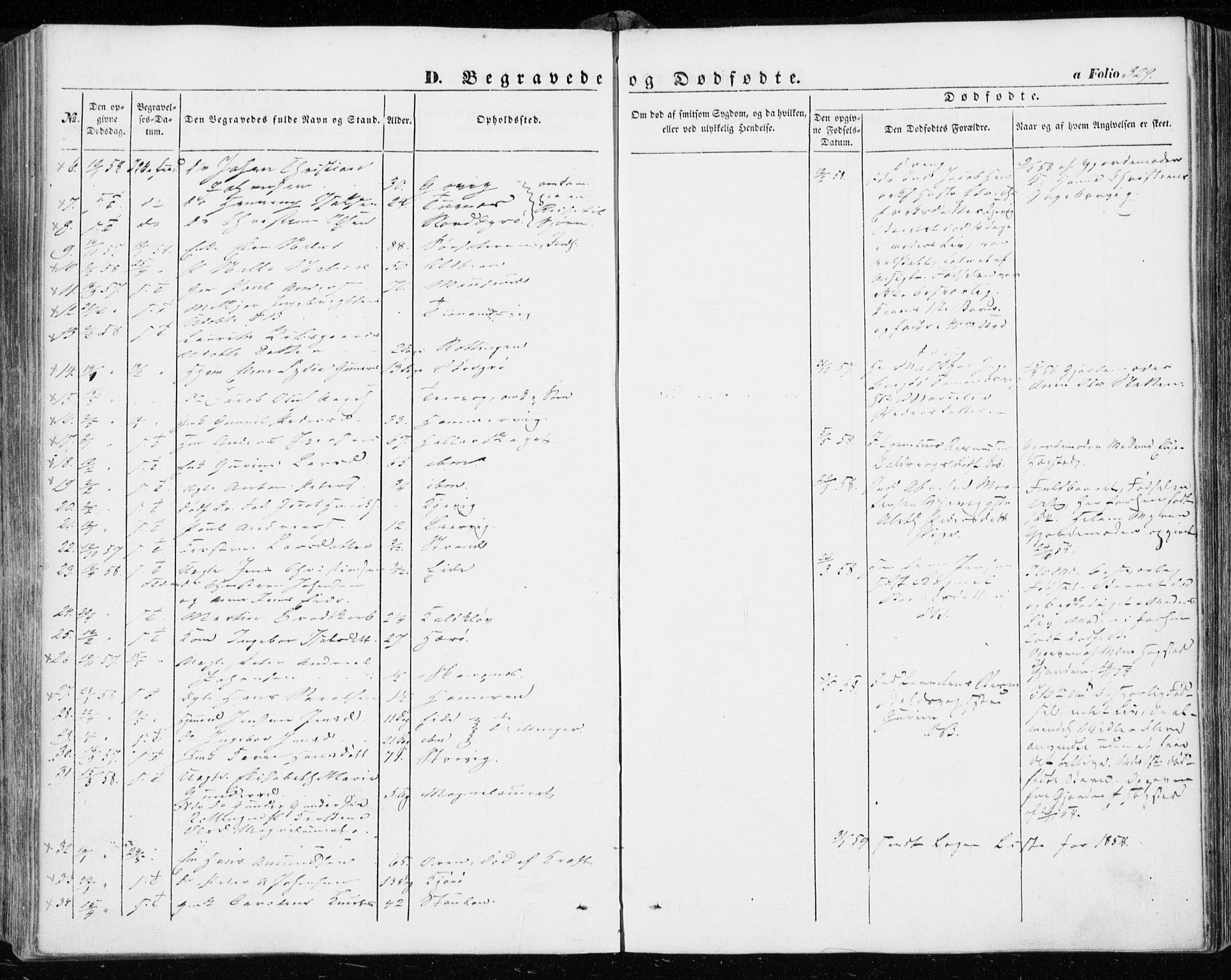 Ministerialprotokoller, klokkerbøker og fødselsregistre - Sør-Trøndelag, SAT/A-1456/634/L0530: Parish register (official) no. 634A06, 1852-1860, p. 329