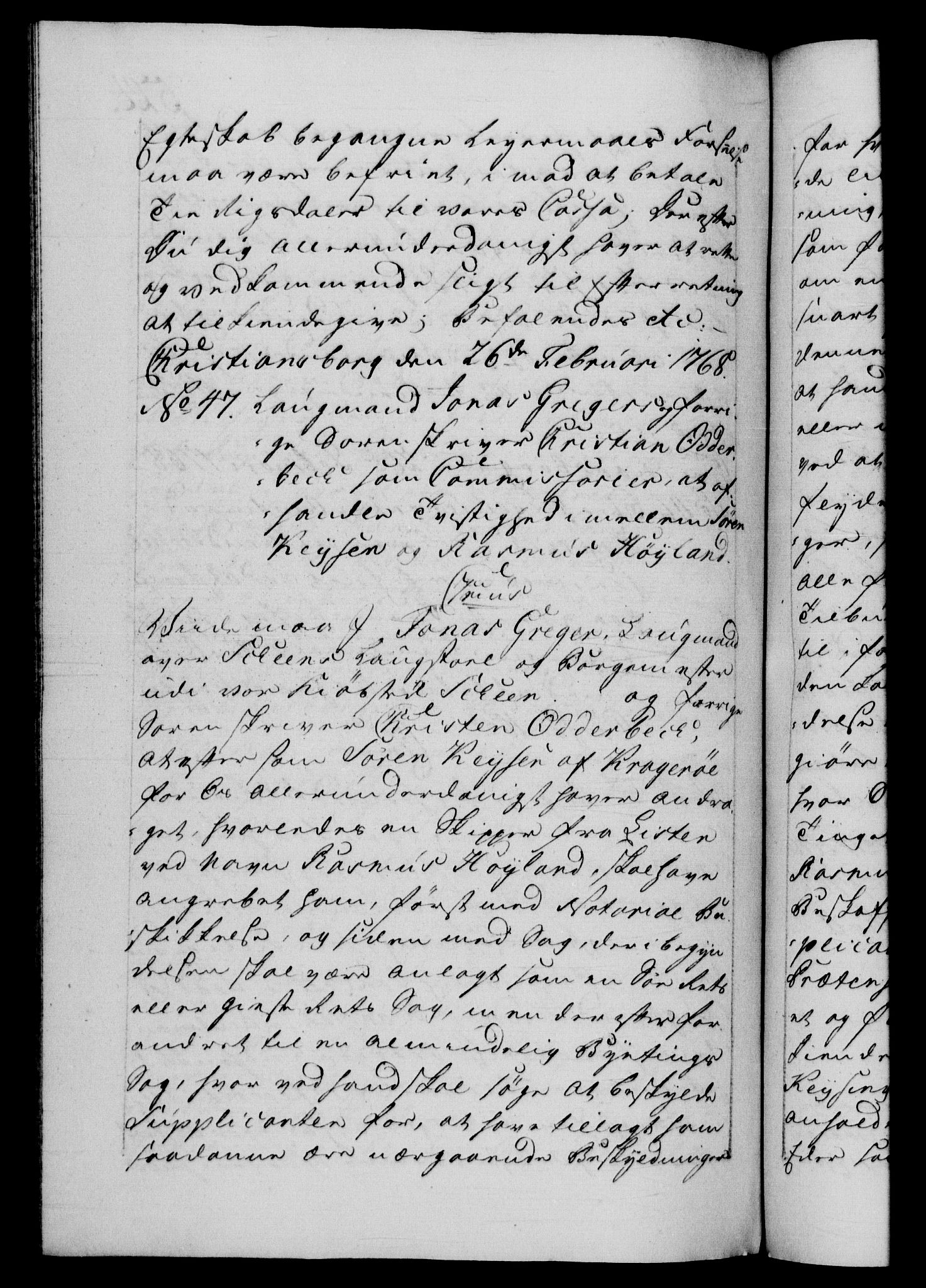 Danske Kanselli 1572-1799, AV/RA-EA-3023/F/Fc/Fca/Fcab/L0038: Norske tegnelser, 1766-1768, p. 524b