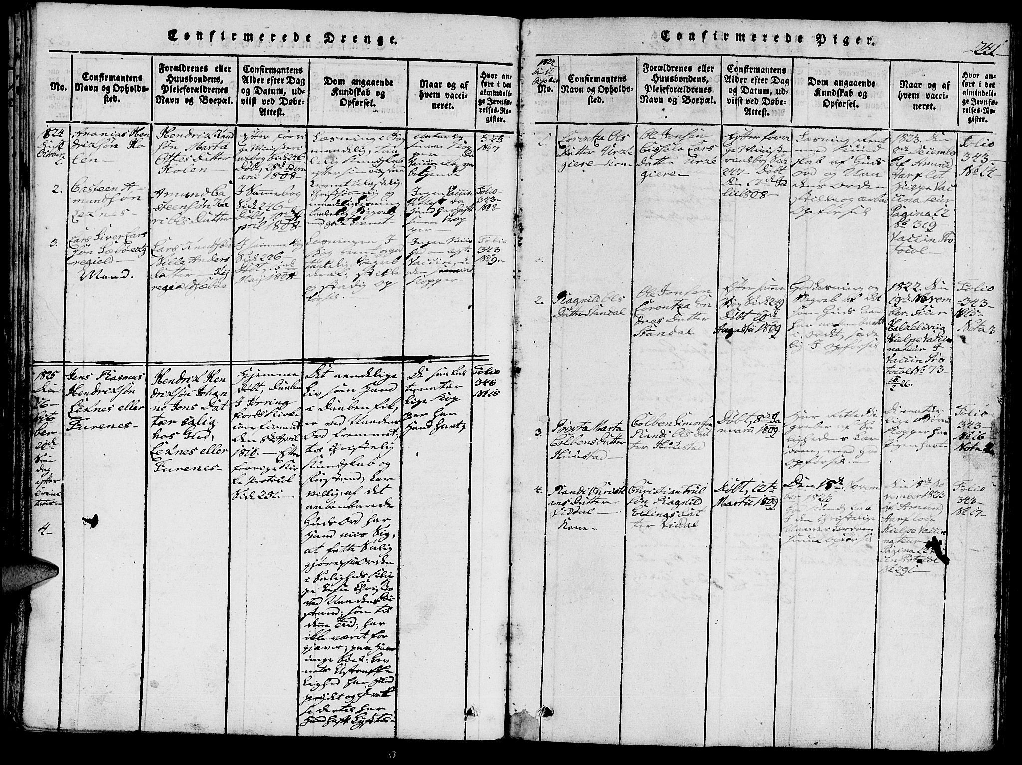 Ministerialprotokoller, klokkerbøker og fødselsregistre - Møre og Romsdal, AV/SAT-A-1454/515/L0207: Parish register (official) no. 515A03, 1819-1829, p. 241