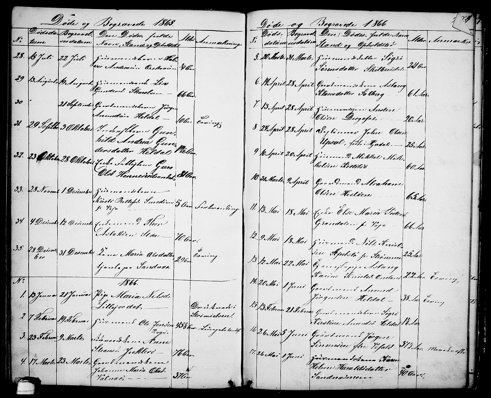 Drangedal kirkebøker, SAKO/A-258/G/Ga/L0002: Parish register (copy) no. I 2, 1856-1887, p. 273