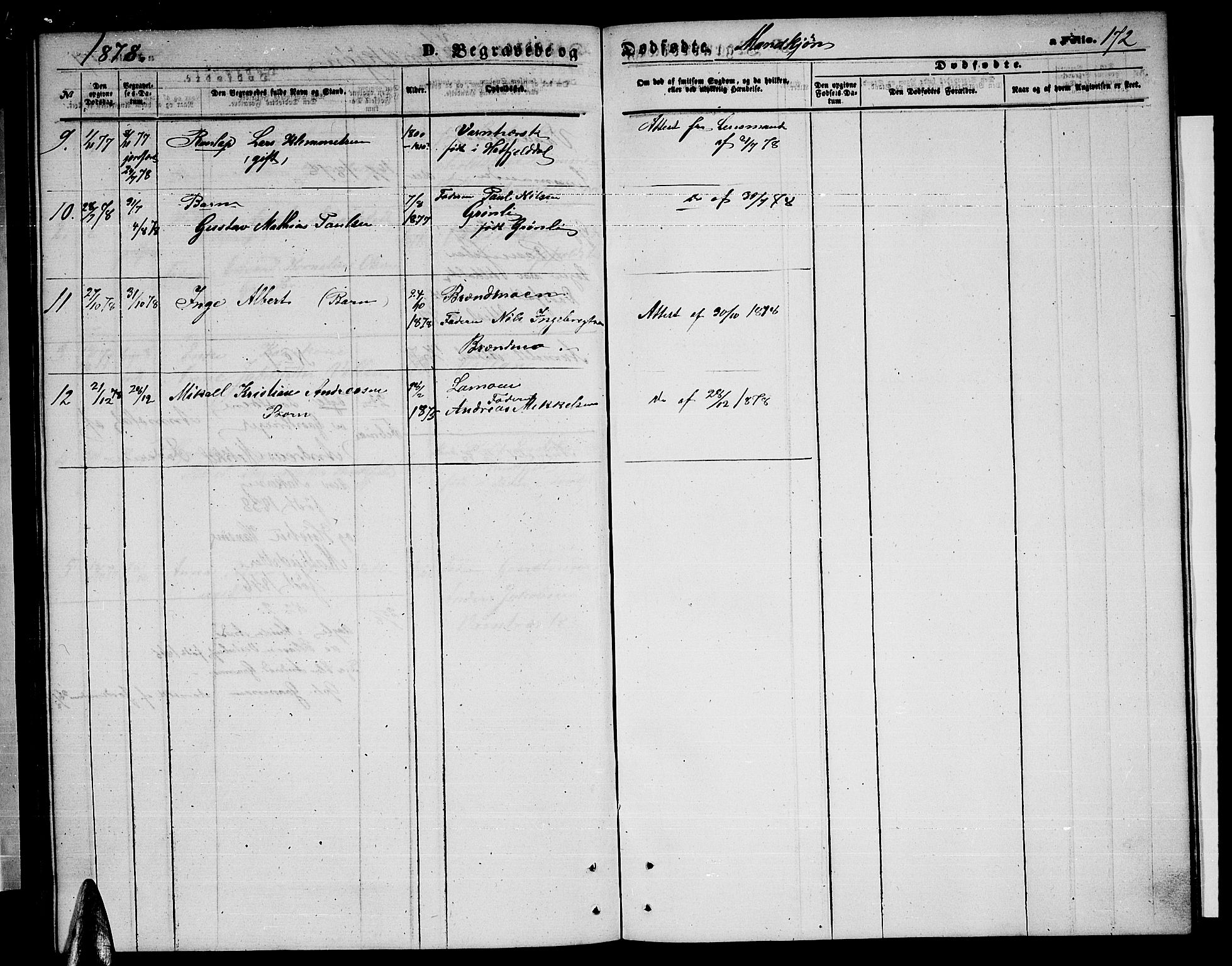 Ministerialprotokoller, klokkerbøker og fødselsregistre - Nordland, AV/SAT-A-1459/823/L0329: Parish register (copy) no. 823C01, 1865-1878, p. 172