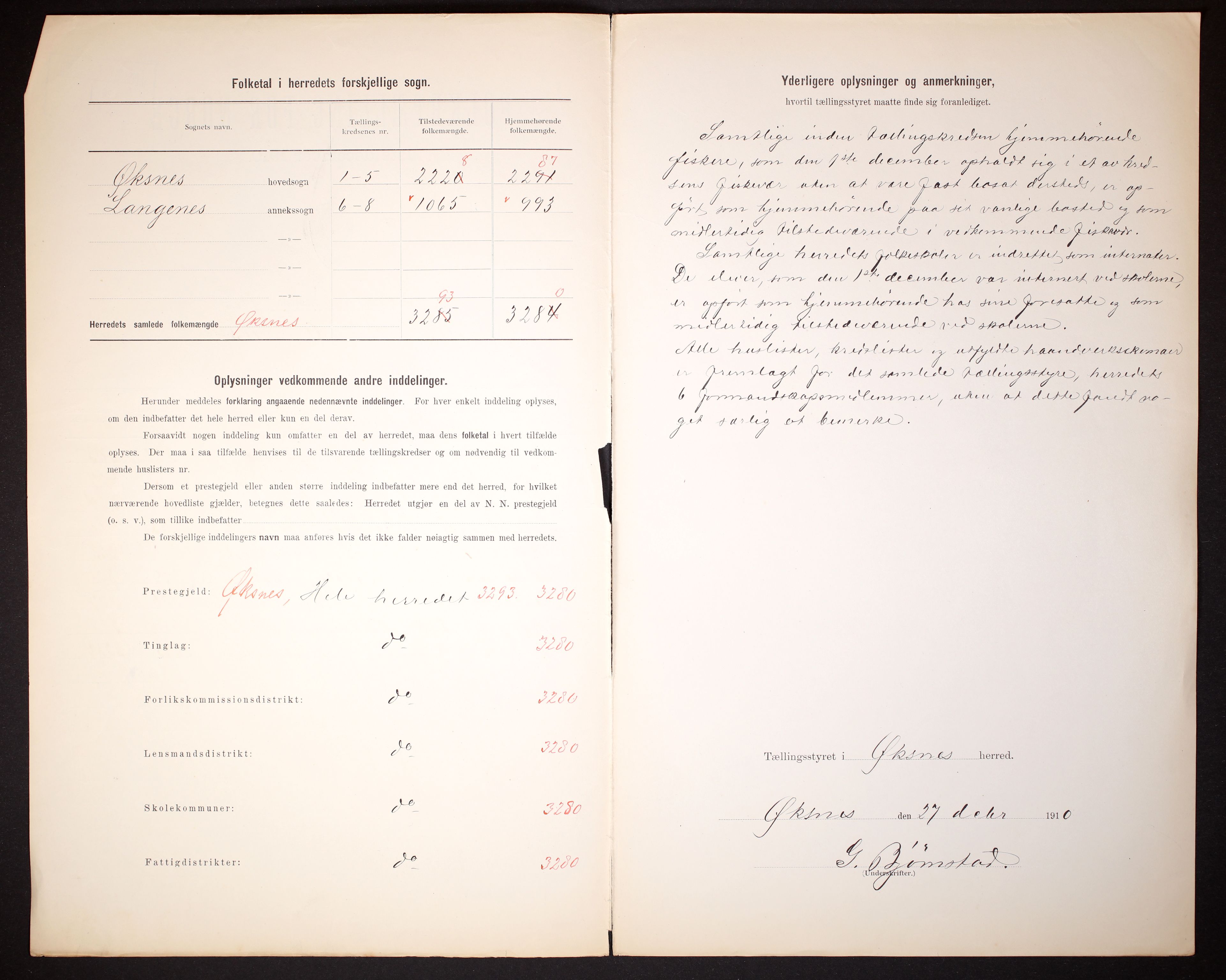 RA, 1910 census for Øksnes, 1910, p. 3