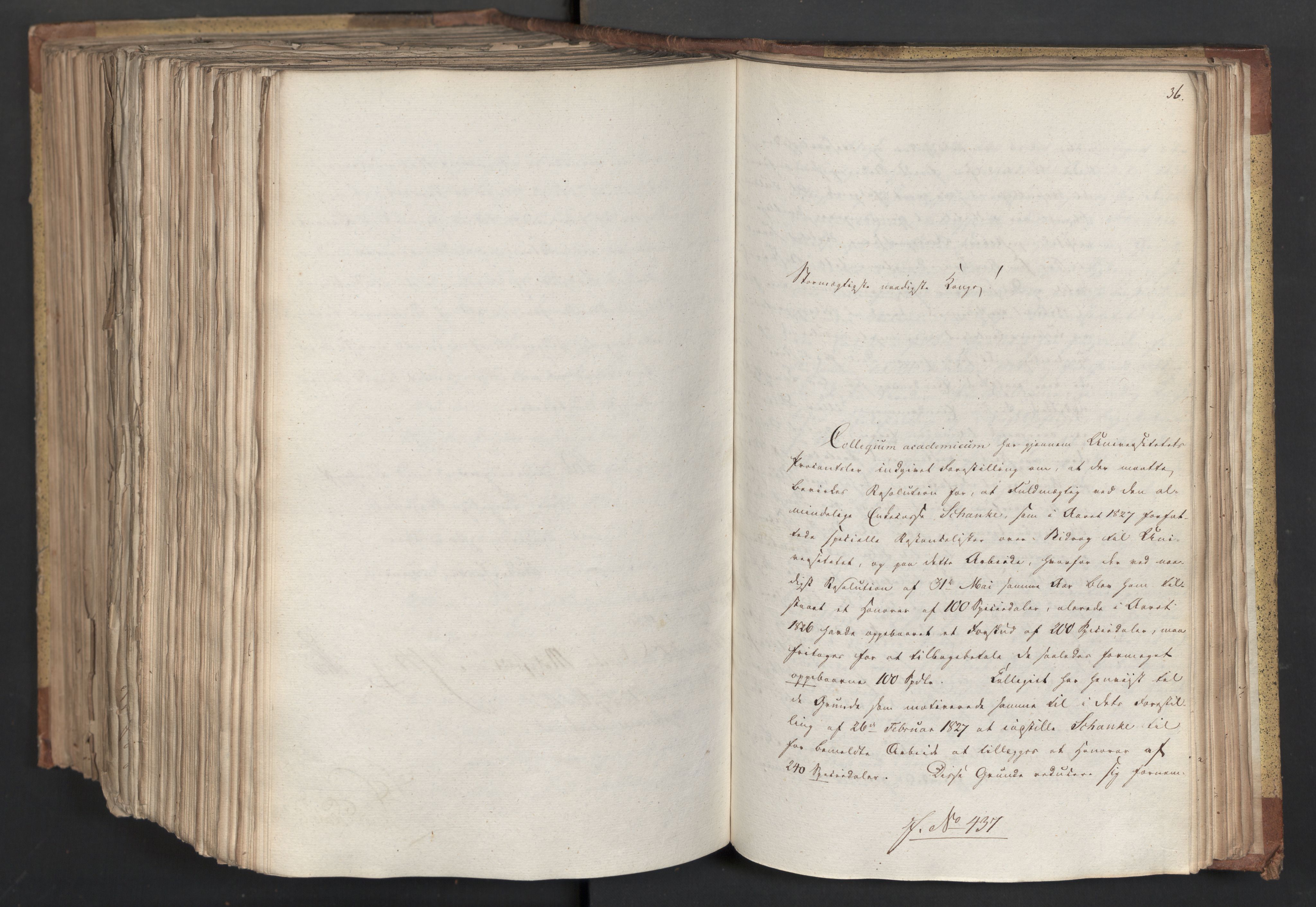 Statsrådsavdelingen i Stockholm, AV/RA-S-1003/D/Da/L0066: Regjeringsinnstillinger nr. 240-449, 1830, p. 746