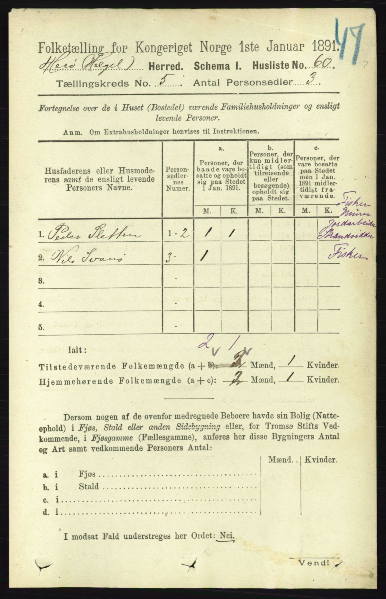 RA, 1891 census for 1818 Herøy, 1891, p. 1387