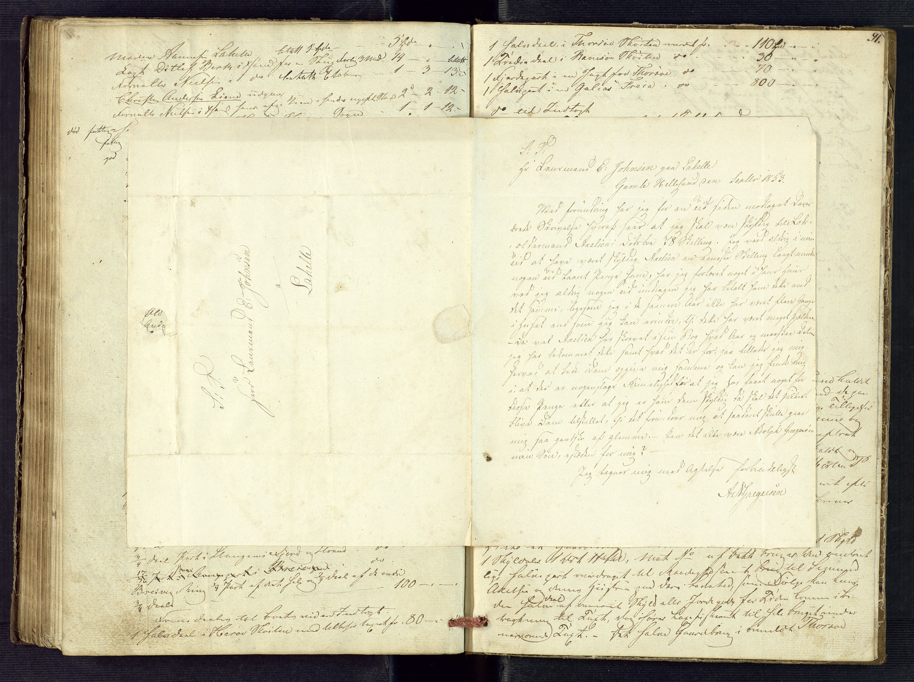 Torridal sorenskriveri, SAK/1221-0012/H/Hc/L0001: Skifteregistreringsprotokoll Oddernes nr. 1, 1846-1853, p. 91