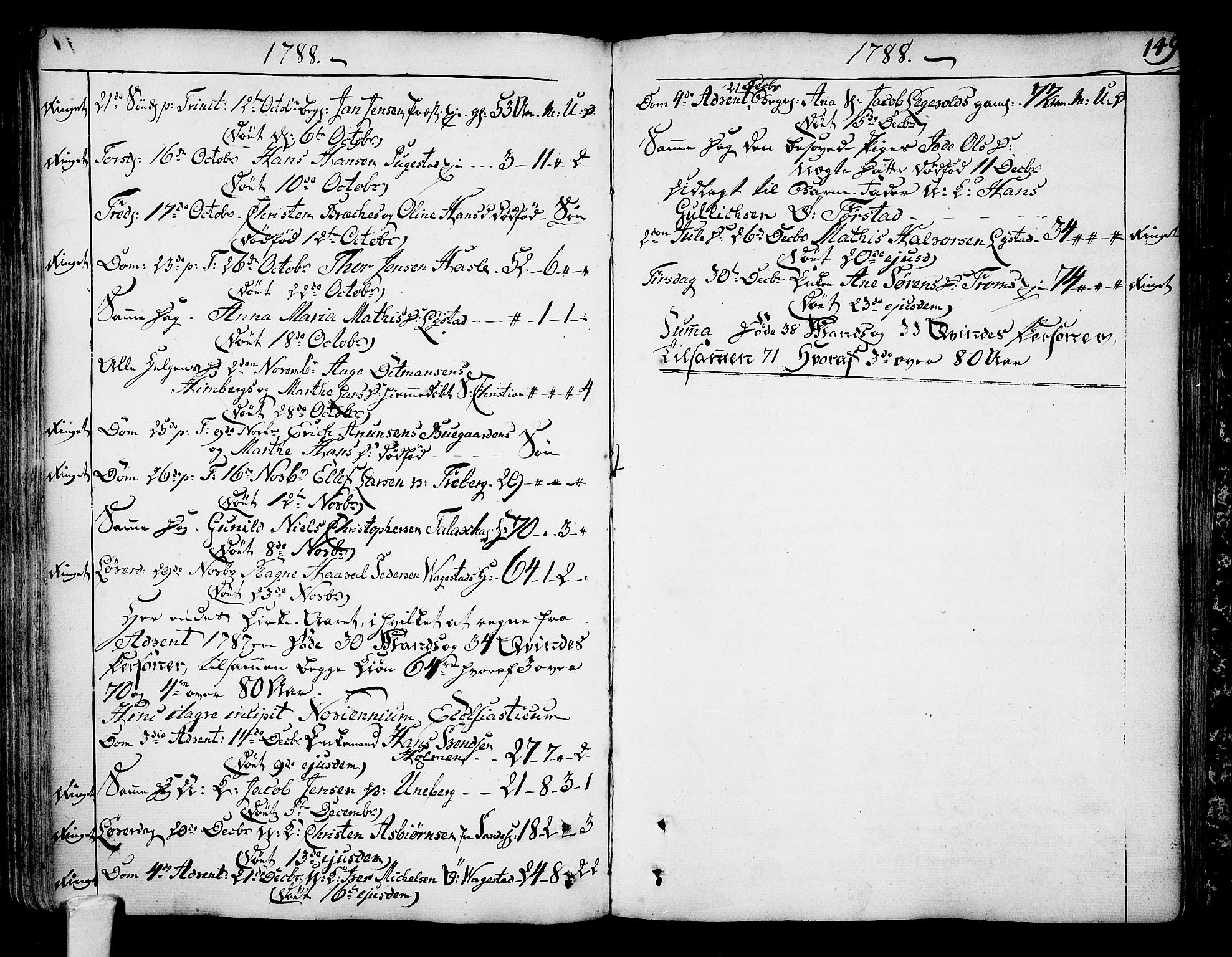 Sandar kirkebøker, SAKO/A-243/F/Fa/L0002: Parish register (official) no. 2, 1733-1788, p. 149