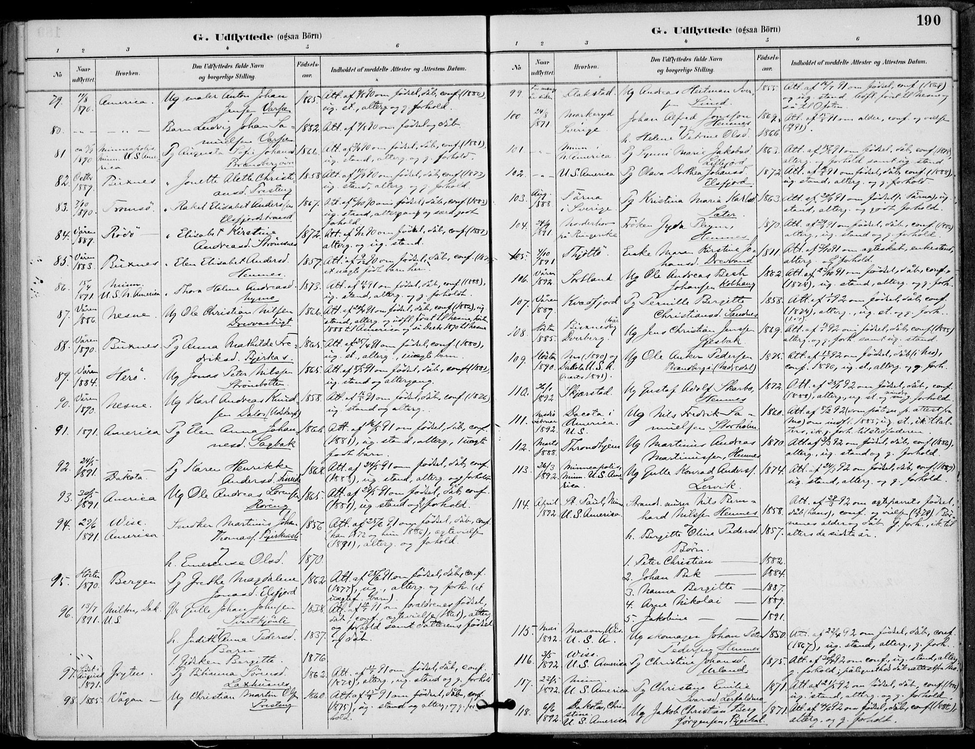 Ministerialprotokoller, klokkerbøker og fødselsregistre - Nordland, AV/SAT-A-1459/825/L0362: Parish register (official) no. 825A16, 1886-1908, p. 190