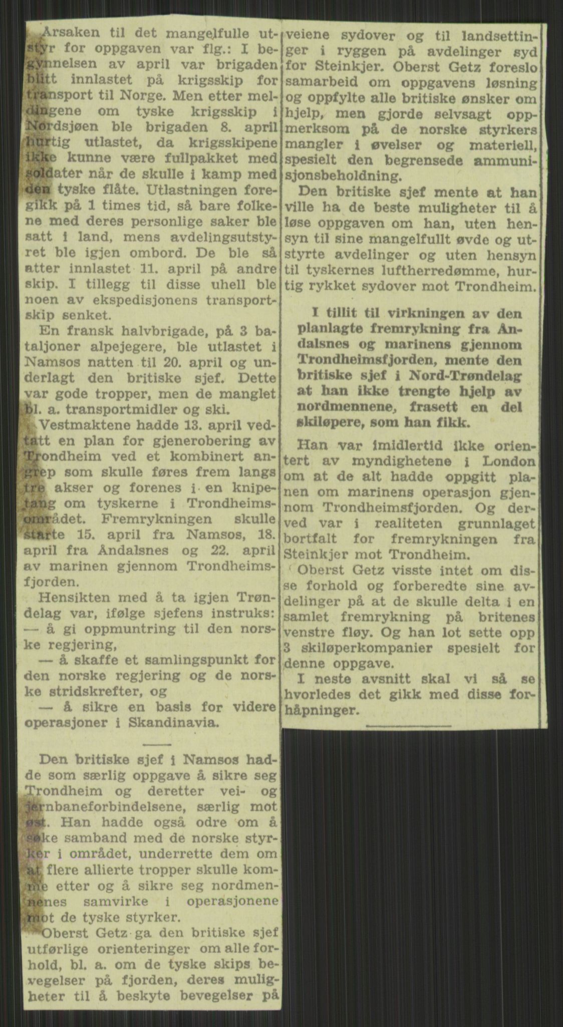 Forsvaret, Forsvarets krigshistoriske avdeling, RA/RAFA-2017/Y/Yb/L0109: II-C-11-500  -  5. Divisjon., 1940, p. 579