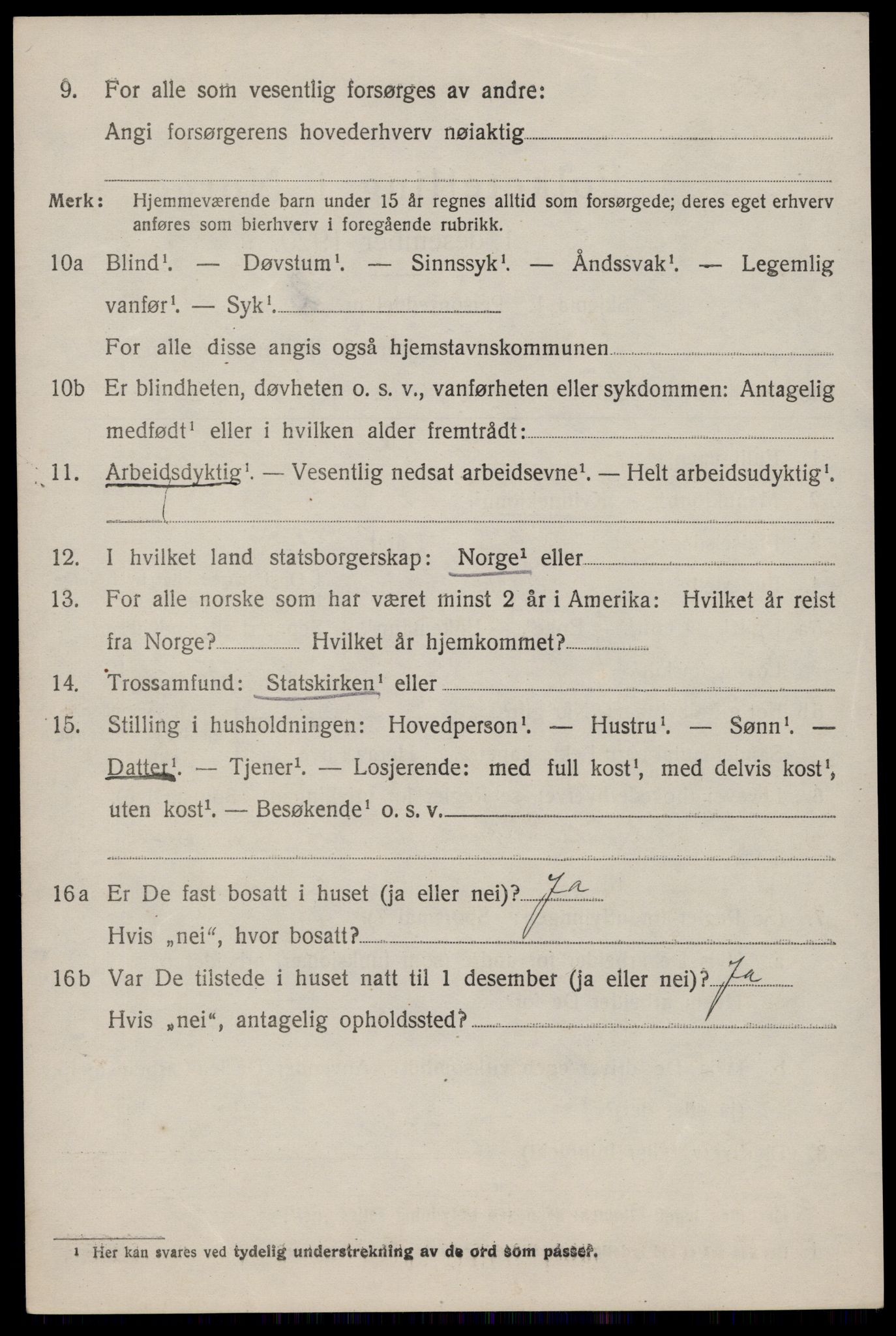 SAKO, 1920 census for Hjartdal, 1920, p. 5077