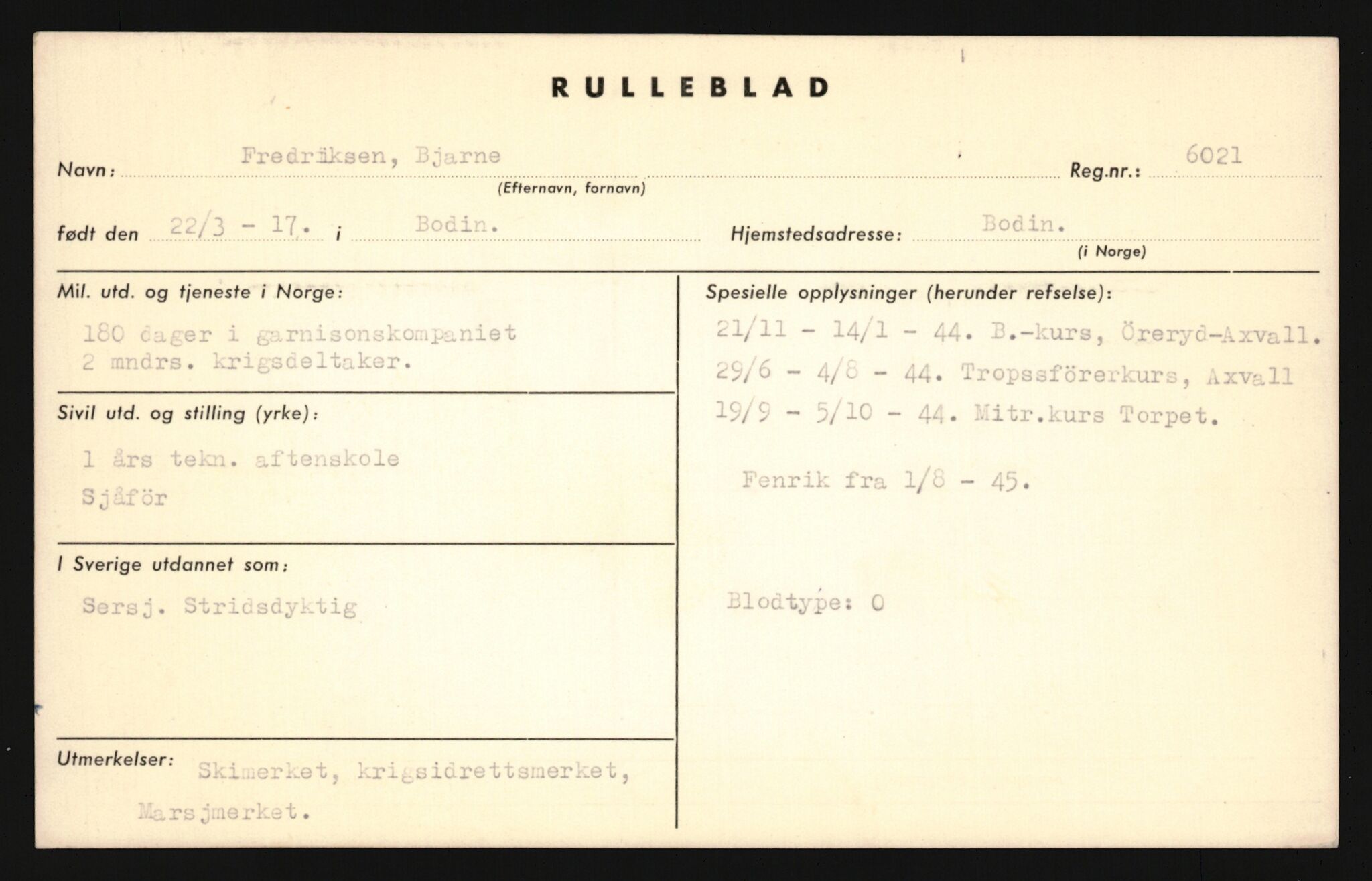 Forsvaret, Sør-Hålogaland landforsvar, AV/RA-RAFA-2552/P/Pa/L0303: Personellmapper for slettet personell, yrkesbefal og vernepliktig befal, født 1917-1920, 1936-1980, p. 65