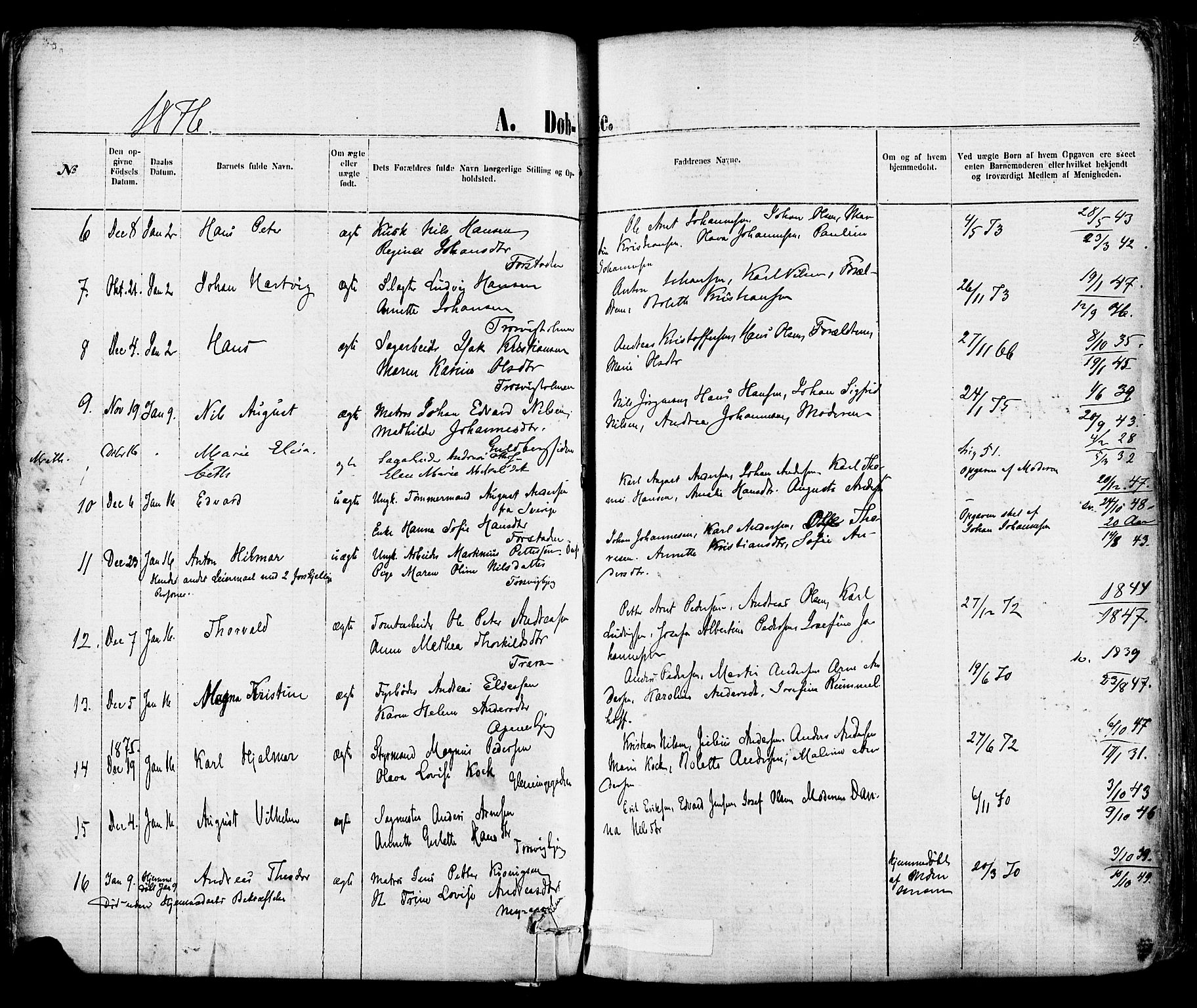 Fredrikstad domkirkes prestekontor Kirkebøker, SAO/A-10906/F/Fa/L0001: Parish register (official) no. 1, 1871-1878, p. 81